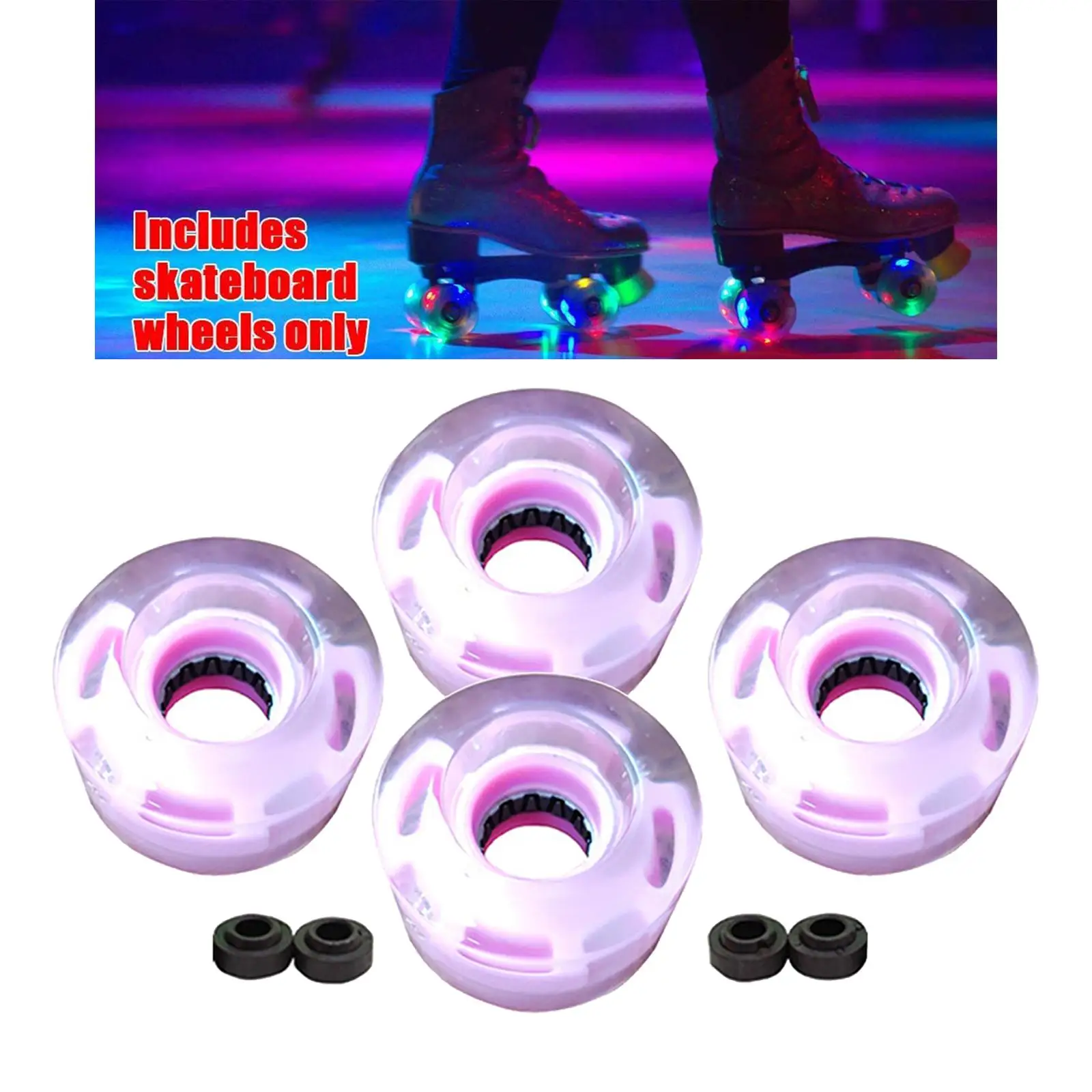 Roller Skate Wheels ic Core LED Flash High Soft for Shortboard