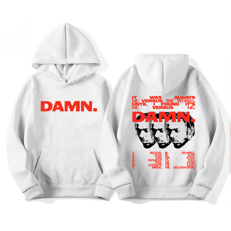 Title 7, Kendrick Lamar Damn Print Hoodies Rap Hip Hop V...