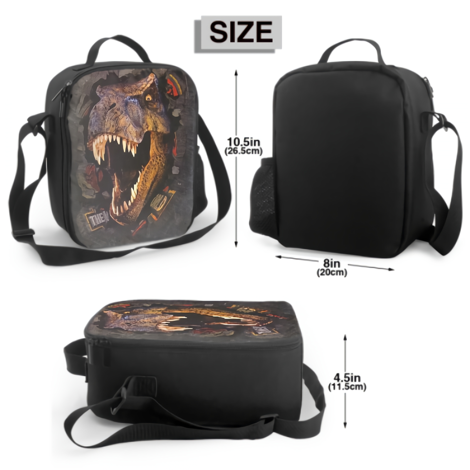 jurassic park isolado lancheira leakproof almoço portátil sacos durável reusável cooler sacola para viagem piquenique escola escritório