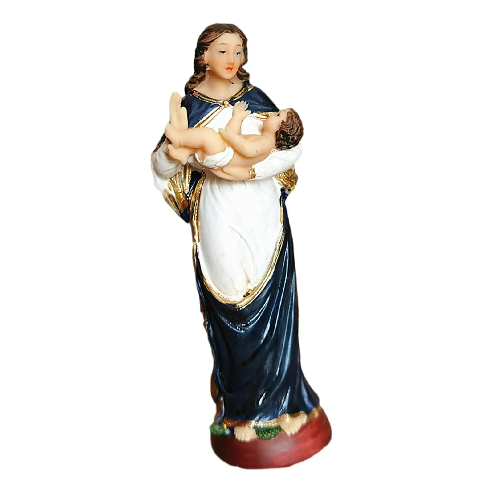 Religious Figurine Religious Figure Standing Statue Crafts Polyresin Ornament Decor Collectible Figurine for Office/ Garden