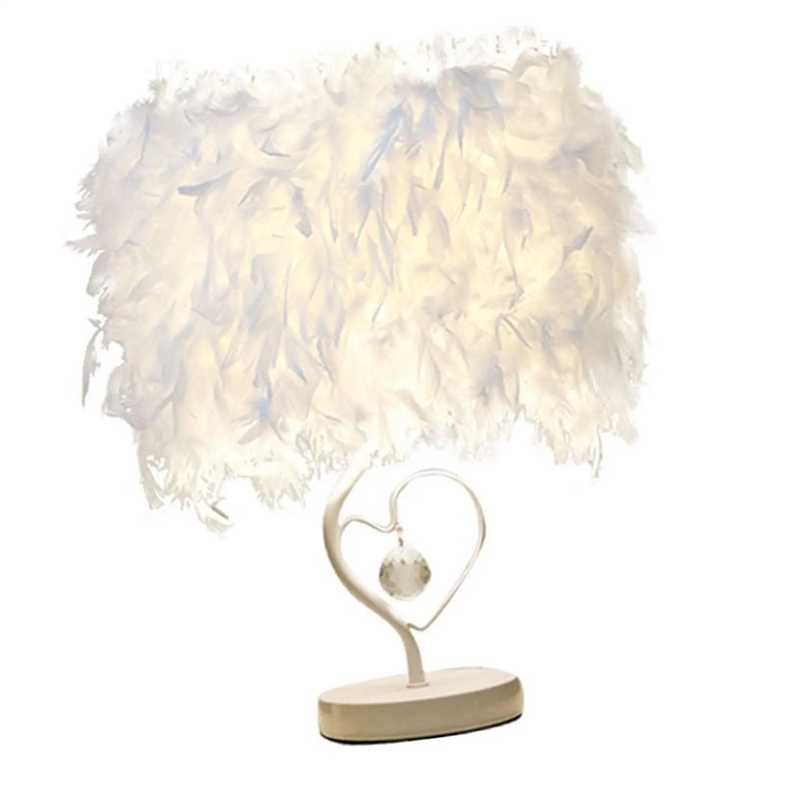 Feather Table Lamp Decoration Elegant NightStand Lamps for Office Restaurant Wedding