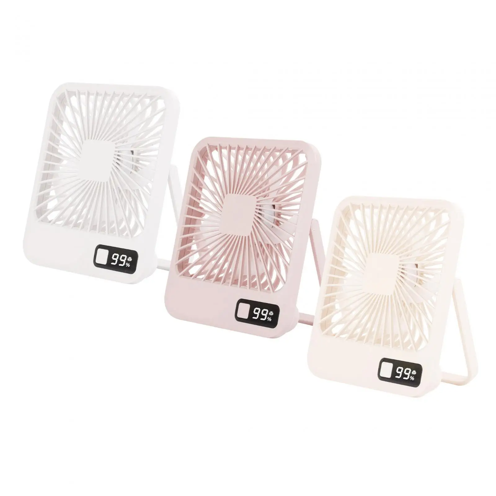Portable Desk Fan Rechargeable 5 Speeds Quiet Cooling Mini Fan Table Fan Summer Cooling Fans for Travel Home Bedroom Desktop