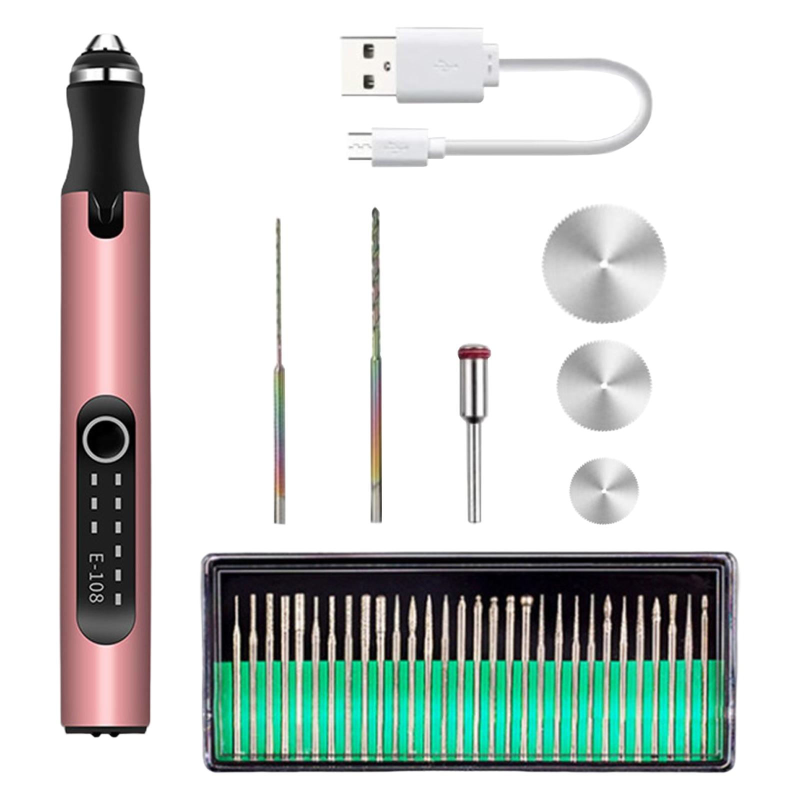 Mini Micro Engraver Pen USB Etching Pen Handheld Professional with Bits DIY for Metal Jewelry Wood Lettering Polishing Cutting