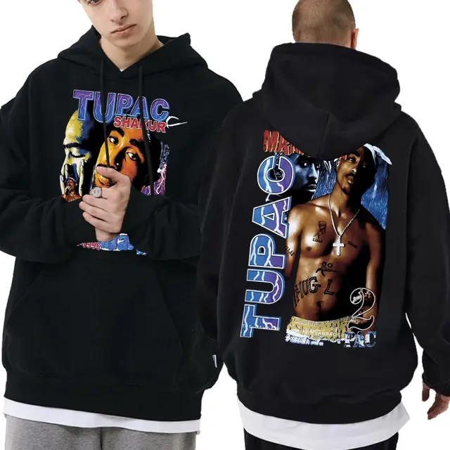 Sudadera con capucha 2PAC para hombres y mujeres, sudadera con capucha de  rapero 2PAC, sudaderas con capucha de Hip Hop, sudadera con capucha 2PAC  para hombres y mujeres, tela con estampado de