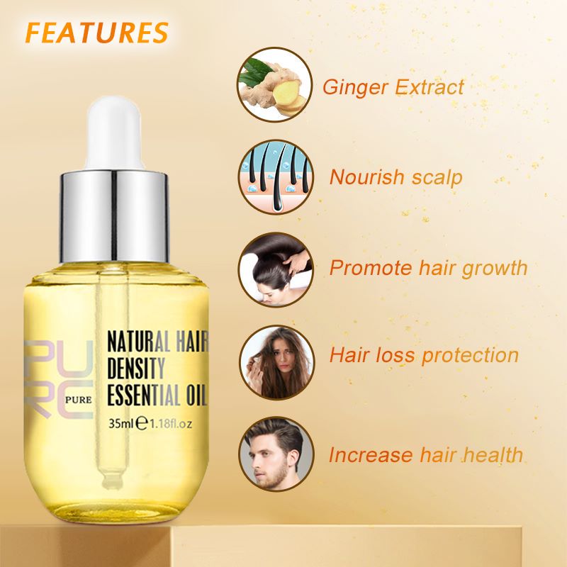 Best of PURC Ginger Hair Growth Products Prevent Hair Loss Essential Oil Fast Growing Scalp Treatment Beauty Health For Men Women Reviews & Tips - Image 4