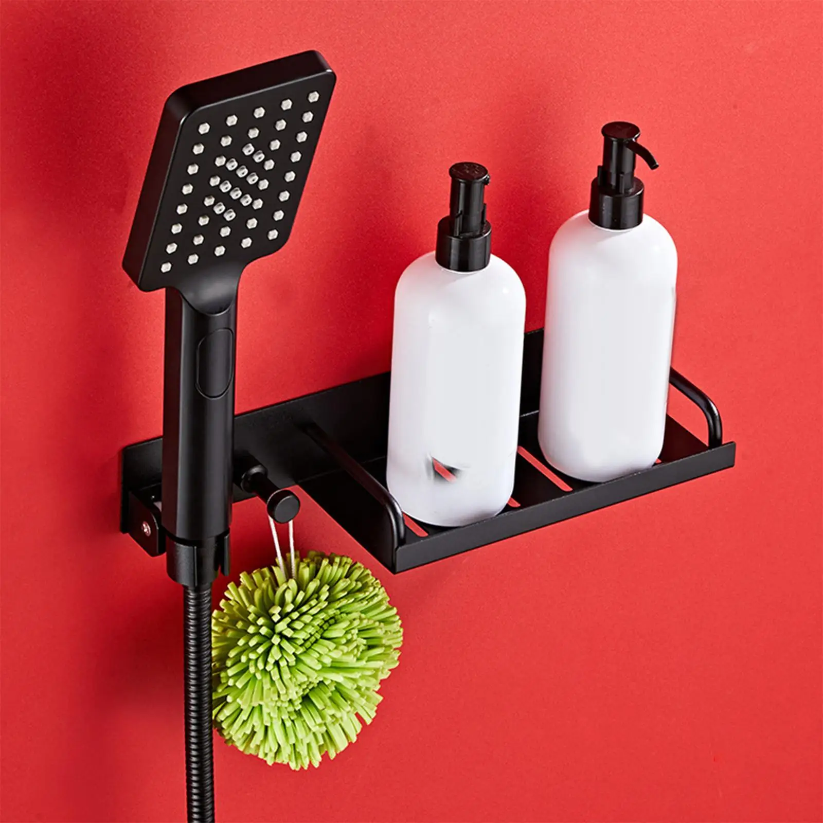 Shower Shelf Multifunctional Rustproof Wall Hanging Shower Caddy Shelf for Bathroom Dorm Kitchen Body Wash Shampoo Towel Storage