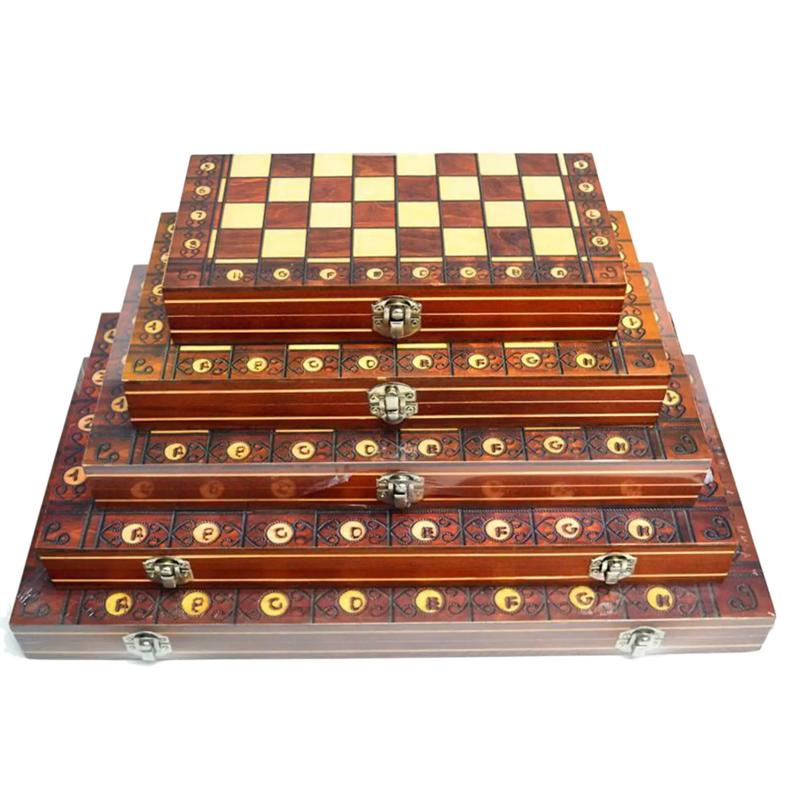 Travel Folding Board Game 3 In 1 Wooden Chess Checkers Backgammon Set Magnetic Chess Board Game Set