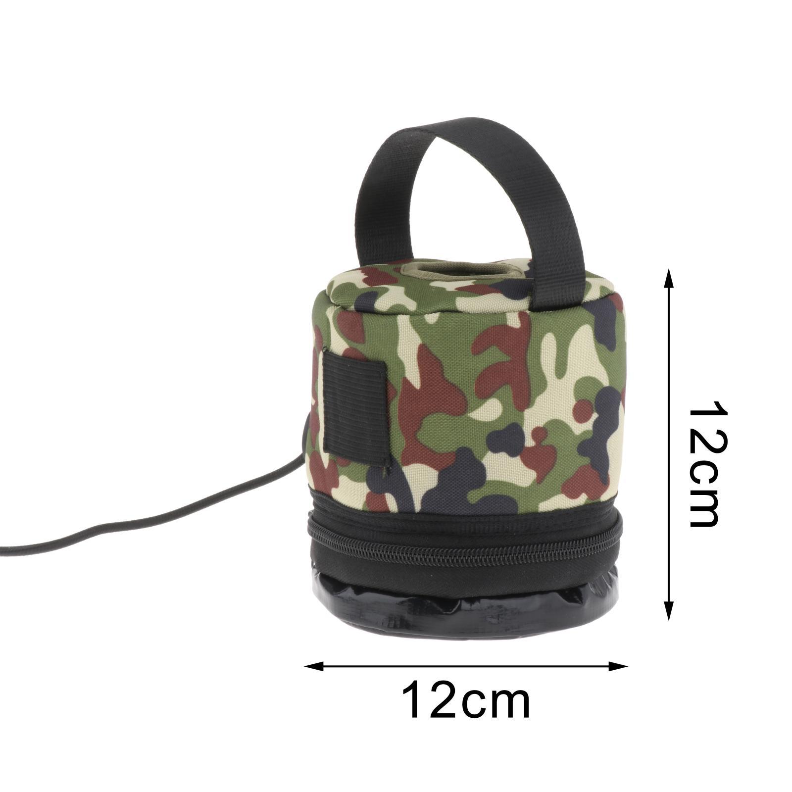 Camping Gas Canister Cover USB Heated Cooking Gas Tank Protector Fuel Cylinder Cover Carry Bag for Hiking Supplies BBQ Picnic