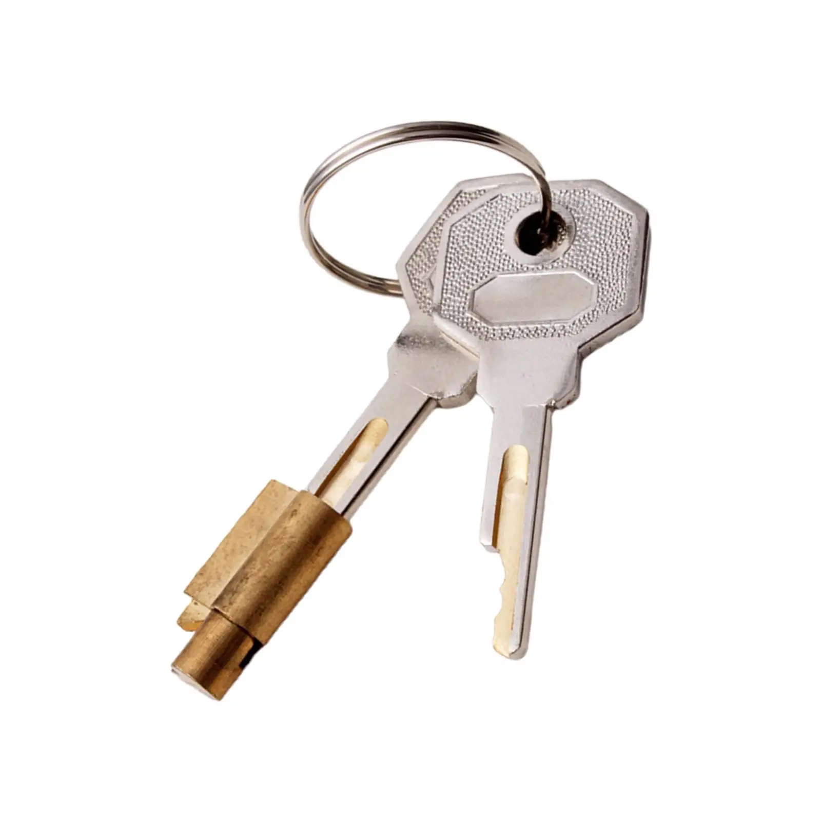 Cylinder Lock with 2 Keys Freezer Locks Hardware Hasp Lock File Drawer Dresser Easy to Install Replacement Cabinet cam Lock Set