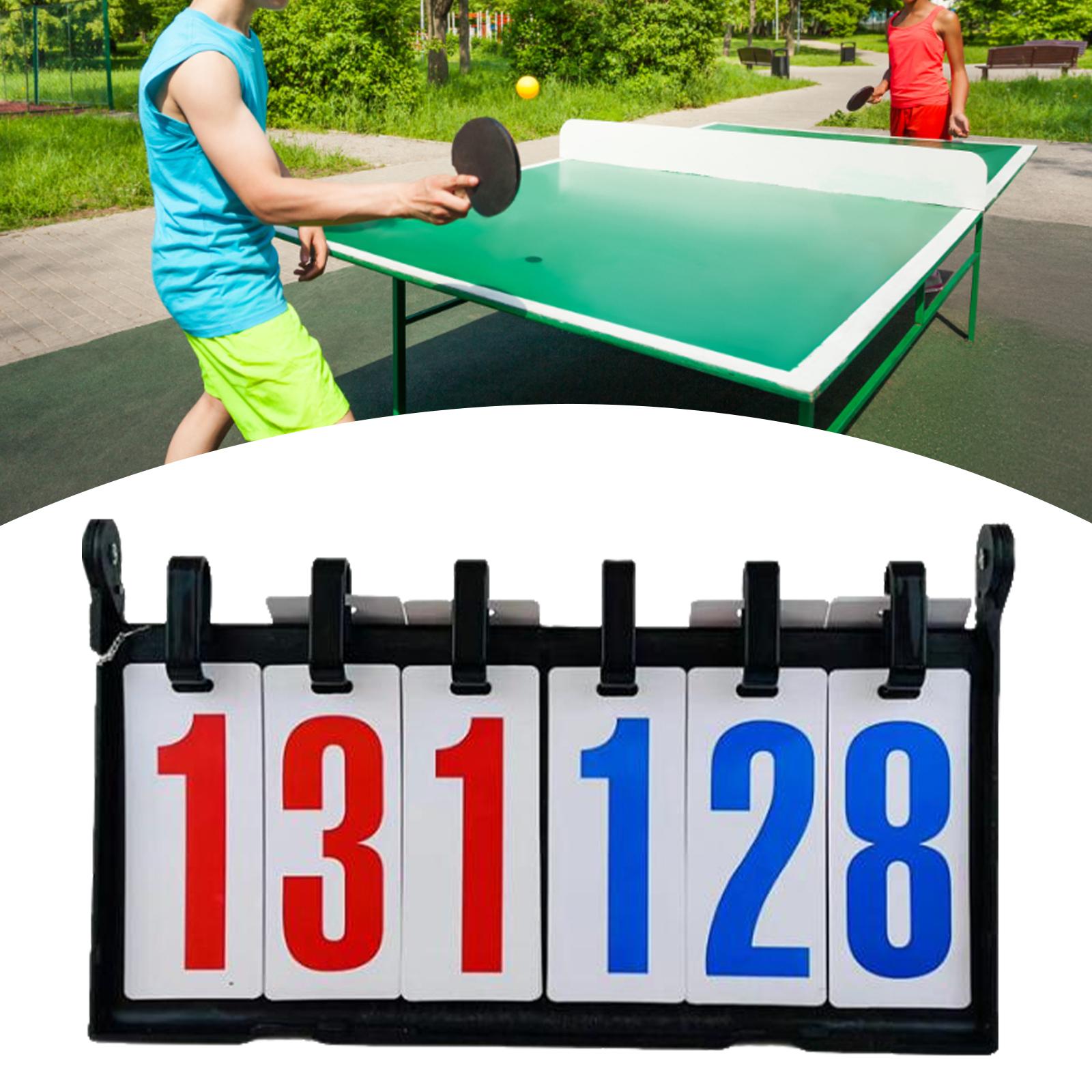 Table Top Scoreboard Portable Scoring Soccer Referee 6 Digit Score Keeper for