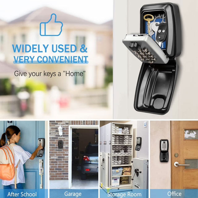 Cassetta Sicurezza Chiavi Esterna - Box Impermeabile Con Combinazione 4 Cifre Per Chiavi Casa - Foto 4