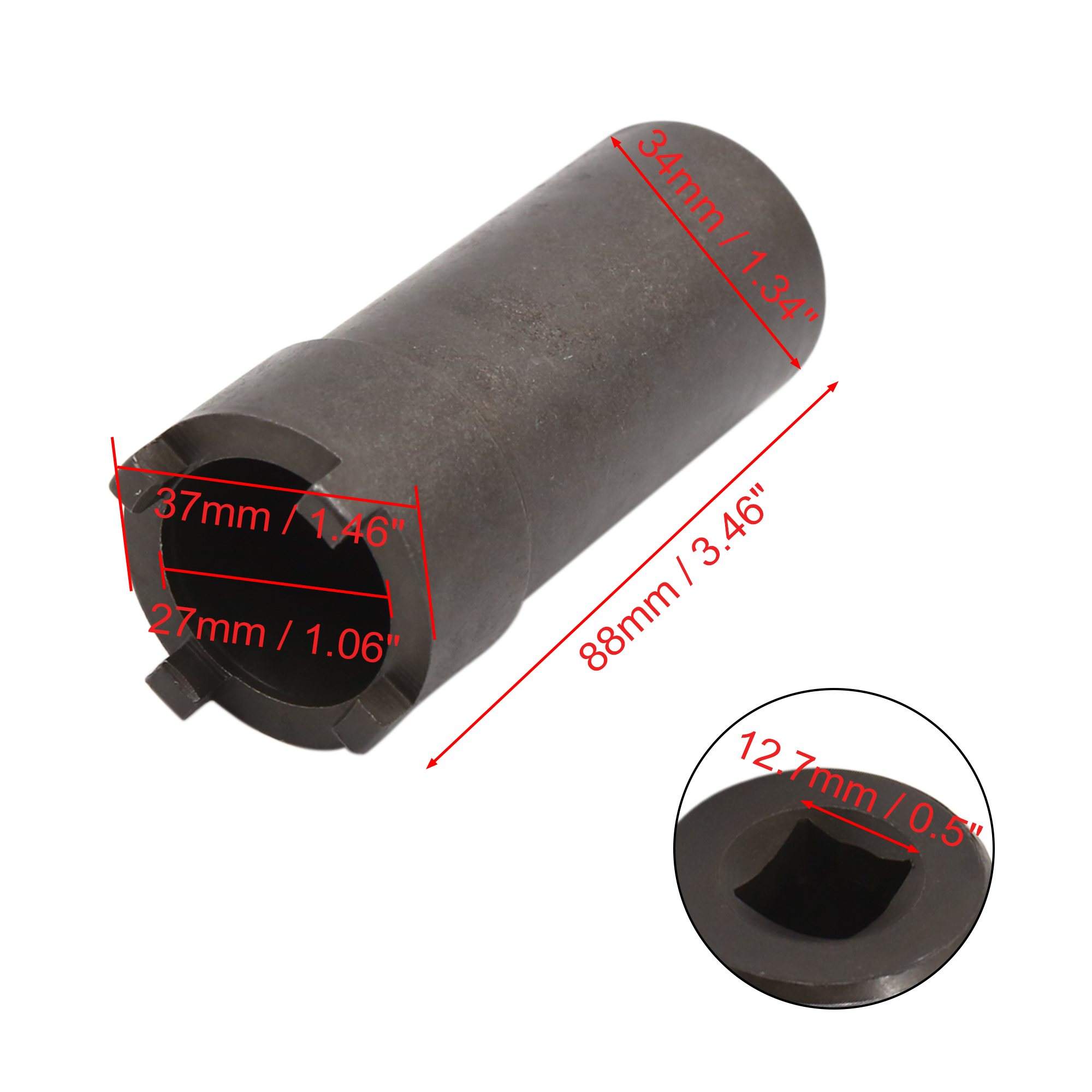 Motoforti 27mm 1.06 "Motorrad Kupplung Lock Nut Schlüssel Steckschlüssel Reparatur Entfernen Werkzeug Grau Ersatz für GY6-125 für CG125 – Detail 2