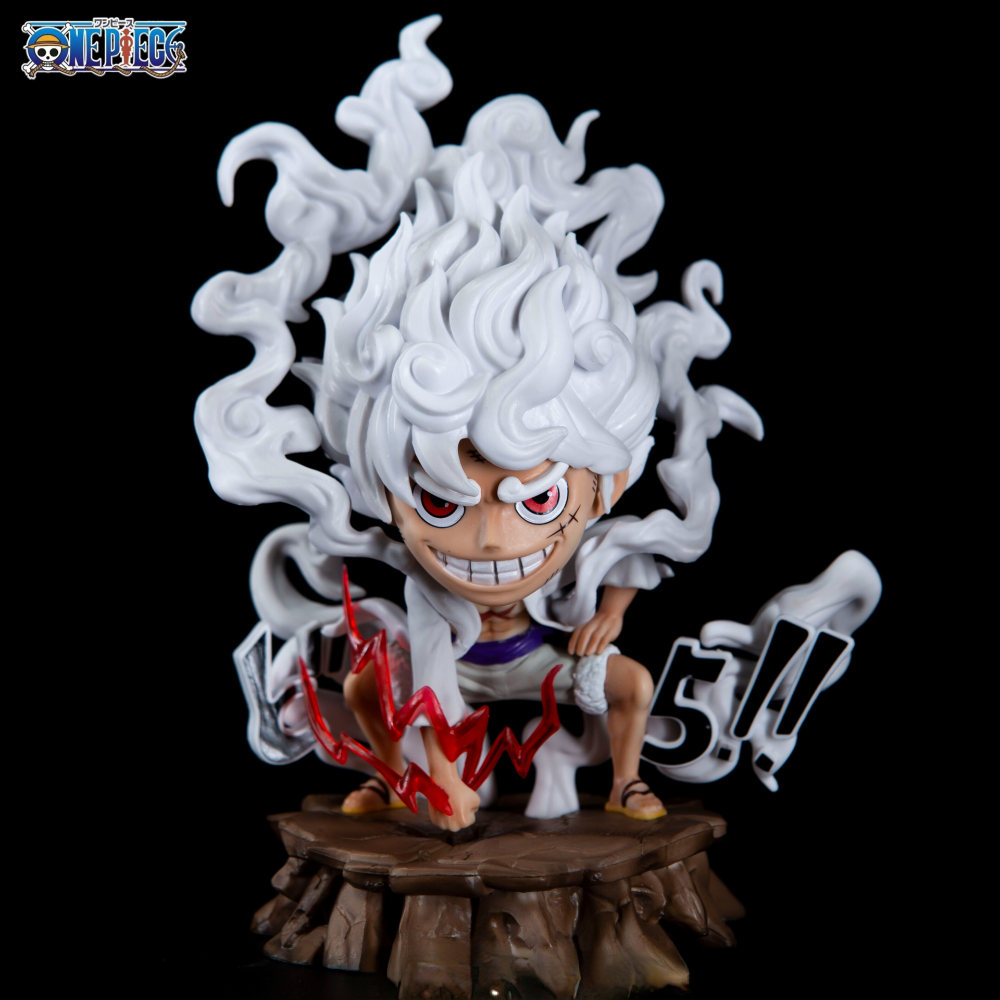 Фигурка Luffy Gear 5 из аниме «Ван-ПИС», экшн-фигурка Q Version Sun God,  Nikka, сцена приседаний, ПВХ экшн-фигурки, игрушки для мальчиков, подарки