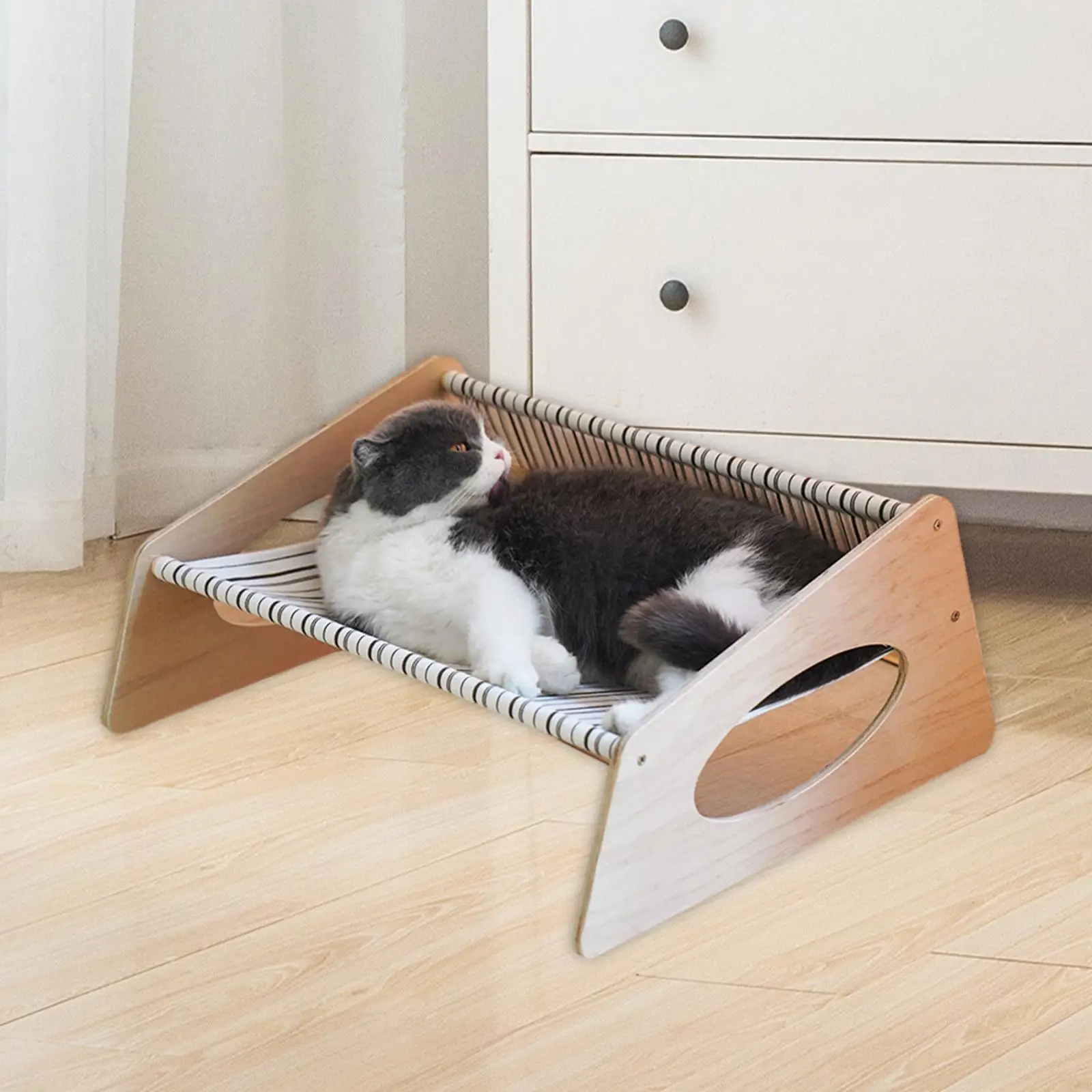 Cat Hammock Bed Breathable Cat Furniture Gift Elevated Cat Bed for Rabbit Bunny Kitten Small Animal Puppy Cats and Small Dogs