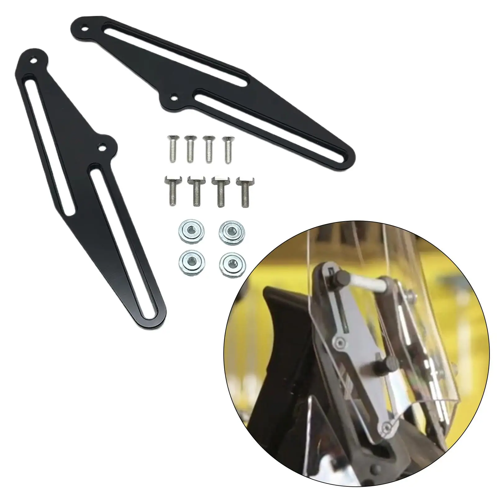 Windshield Adjuster Bracket Windscreen Holder Kit for Yamaha XT700Z