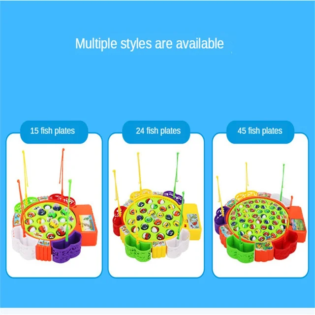 Electric Magnetic Fishing With Music Toys for Boys Imitate Fish Rod  Children Magnet Game Education Girl 3 Year Free ShippingGift