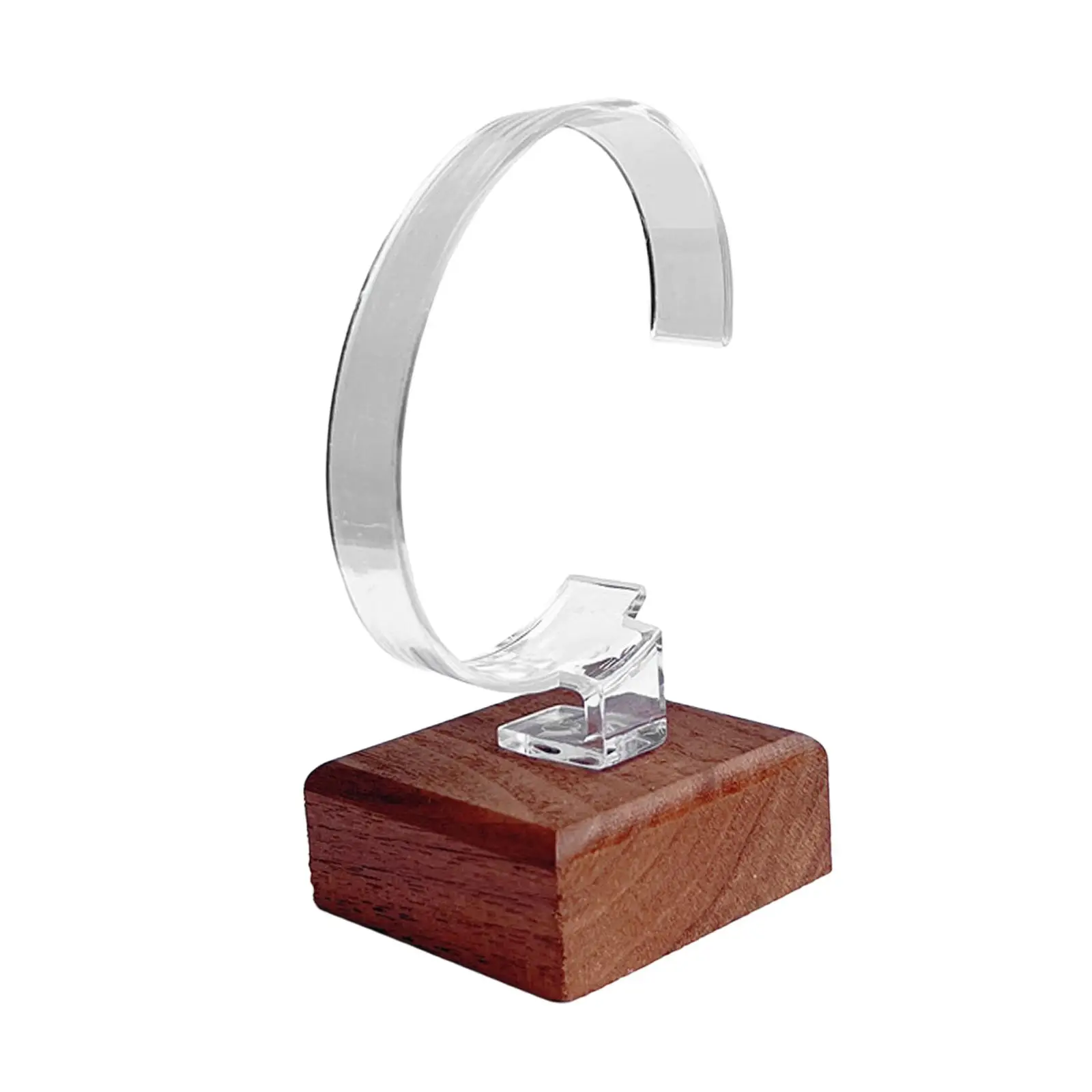Multifunction Watch Display Stand Tool Wooden Base Jewelry Bracelet Bangle Display Shelf C Shape Watch Stand