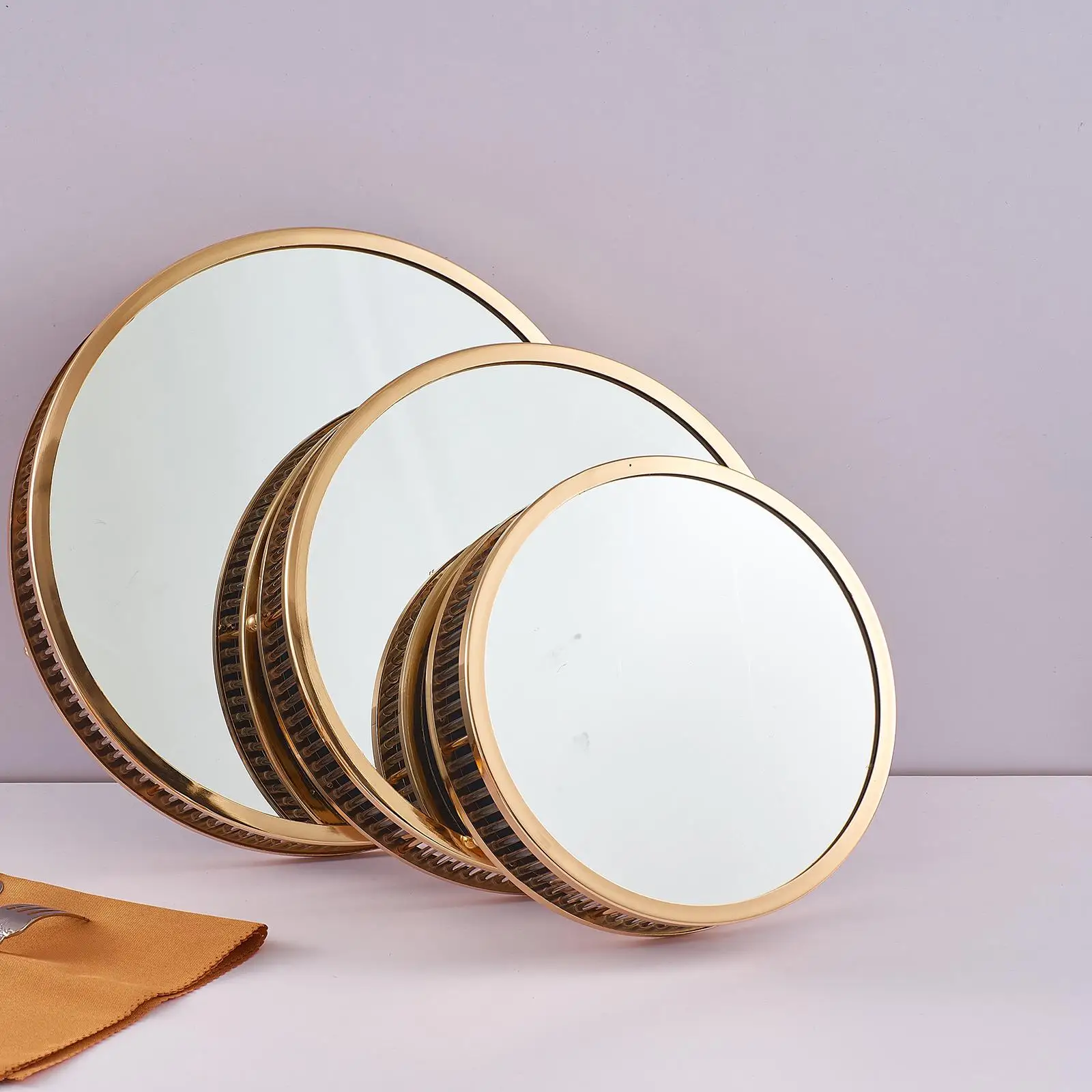 Mirror Tray Jewelry Trinket Display Storage Organiser Ornament Makeup Key Vanity Tray for Bathroom Dresser Cabinet Home Decors
