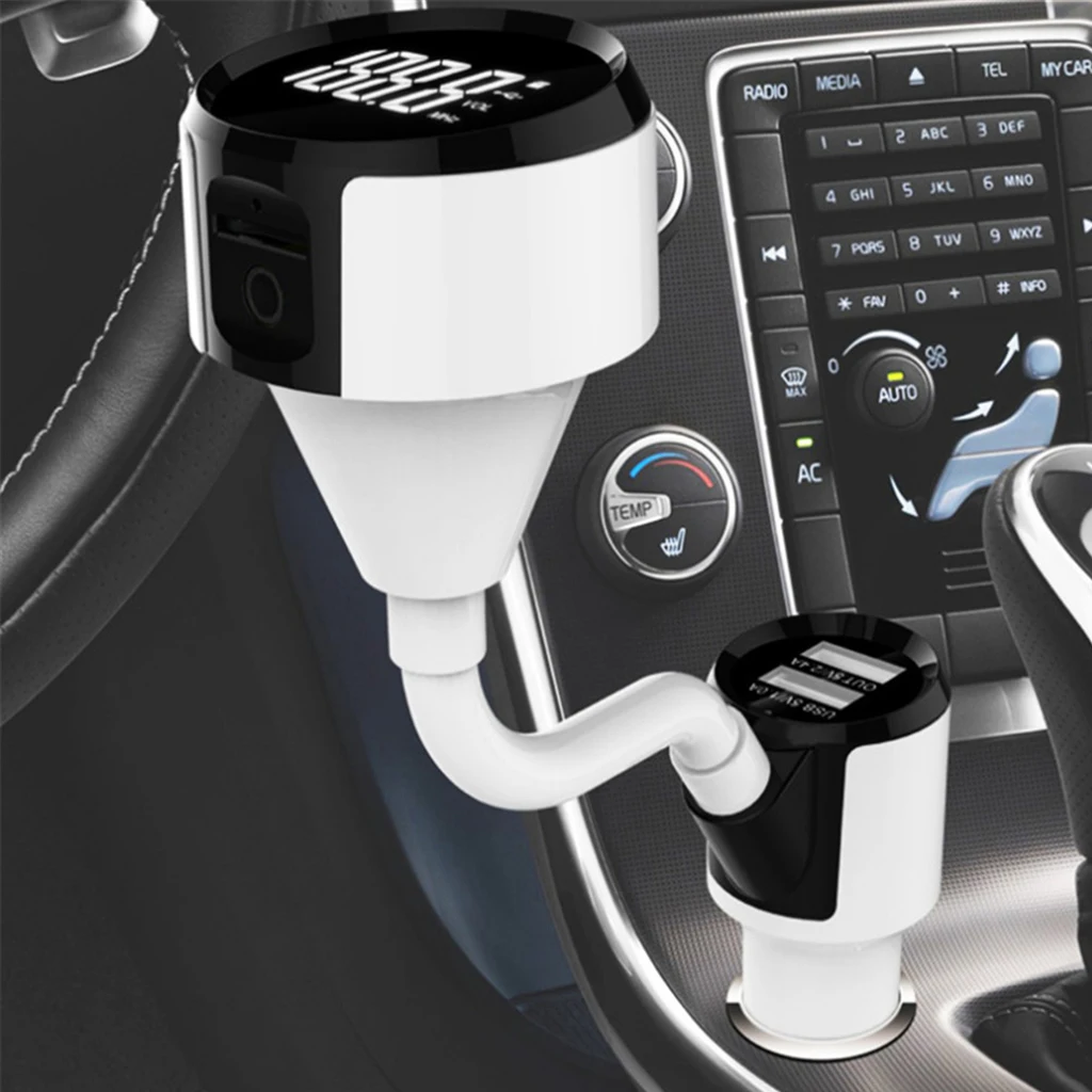 Bluetooth Car FM Transmitter, Wireless Car Radio Transmitter Adapter with 1.4