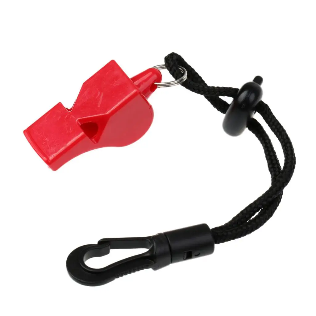 Outdoor Survival Emergency Whistle with Clip On Lanyard for Camping Hiking Kayaking Boating Safety