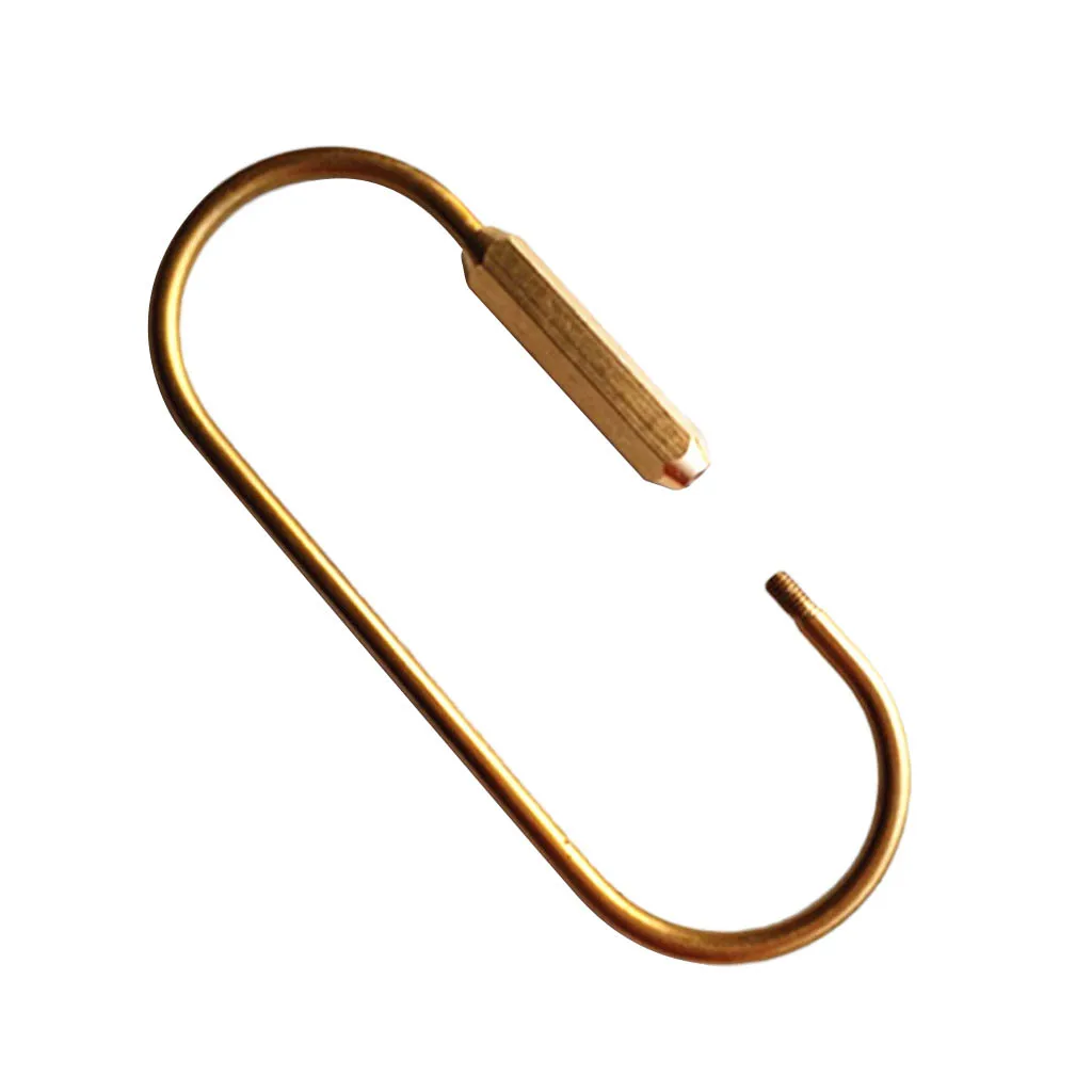 Solid Brass Clip Oval Shaped Ring Hook For Key Chain Keyring Belt Webbing Scuba
