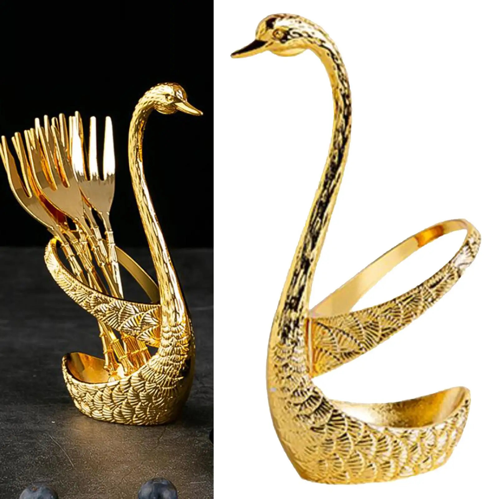 Swan Base Coffee Spoon Holder Stand Organizer for Home Use, Bar, Restaurant