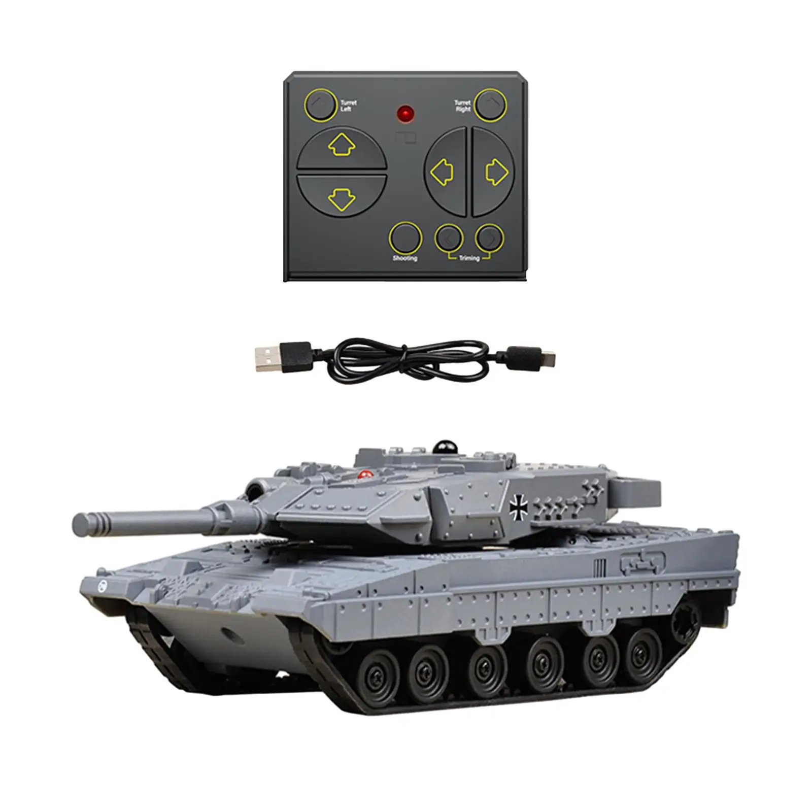 RC Tank 2.4GHz Realistic Sound Simulation Durable Remote Control Tank for 3 4 5 6 7 8 Years Children Kids Boys Girls New Year