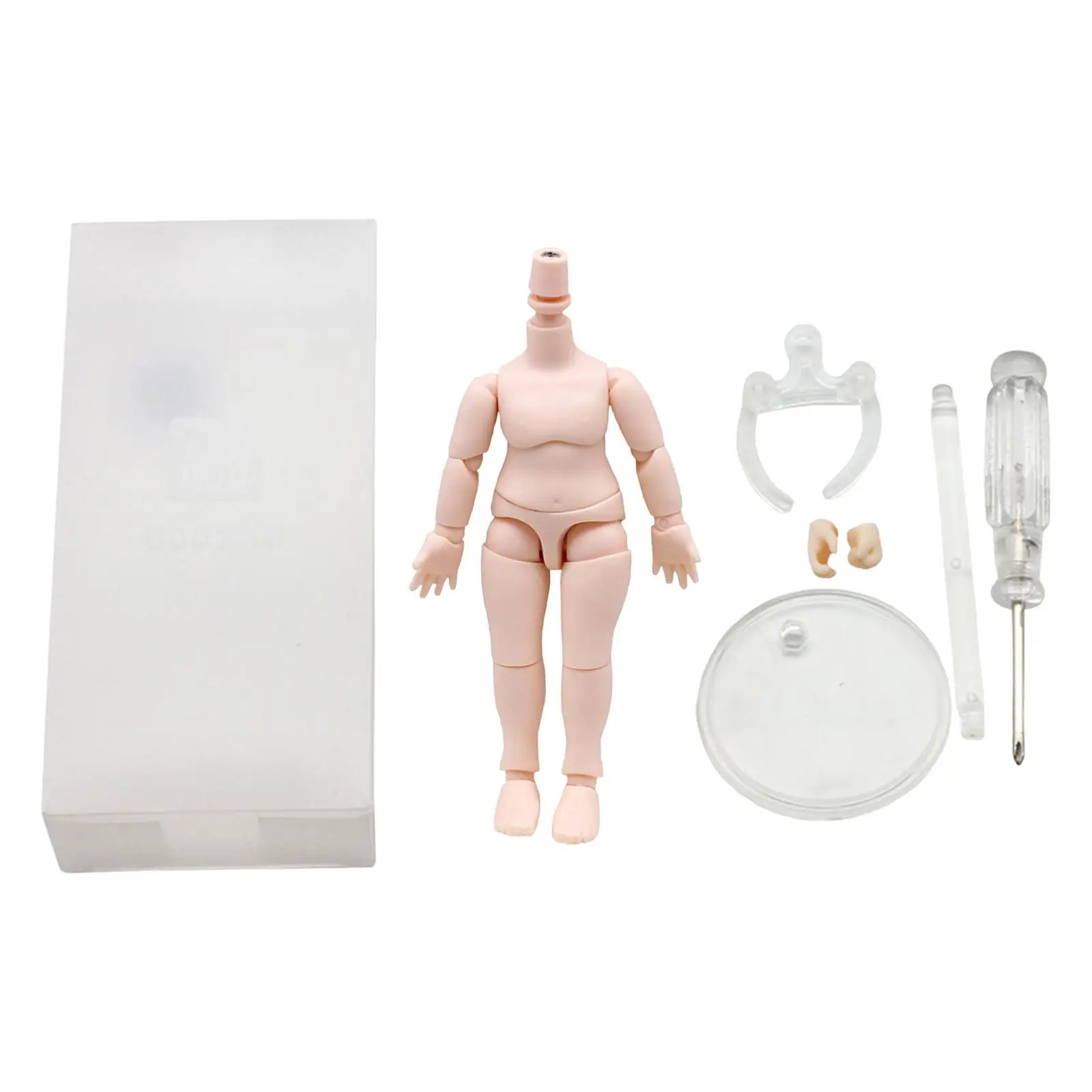 Flexible 10cm Doll Action Figures Body for 1/12 Dolls Head Girls Toys