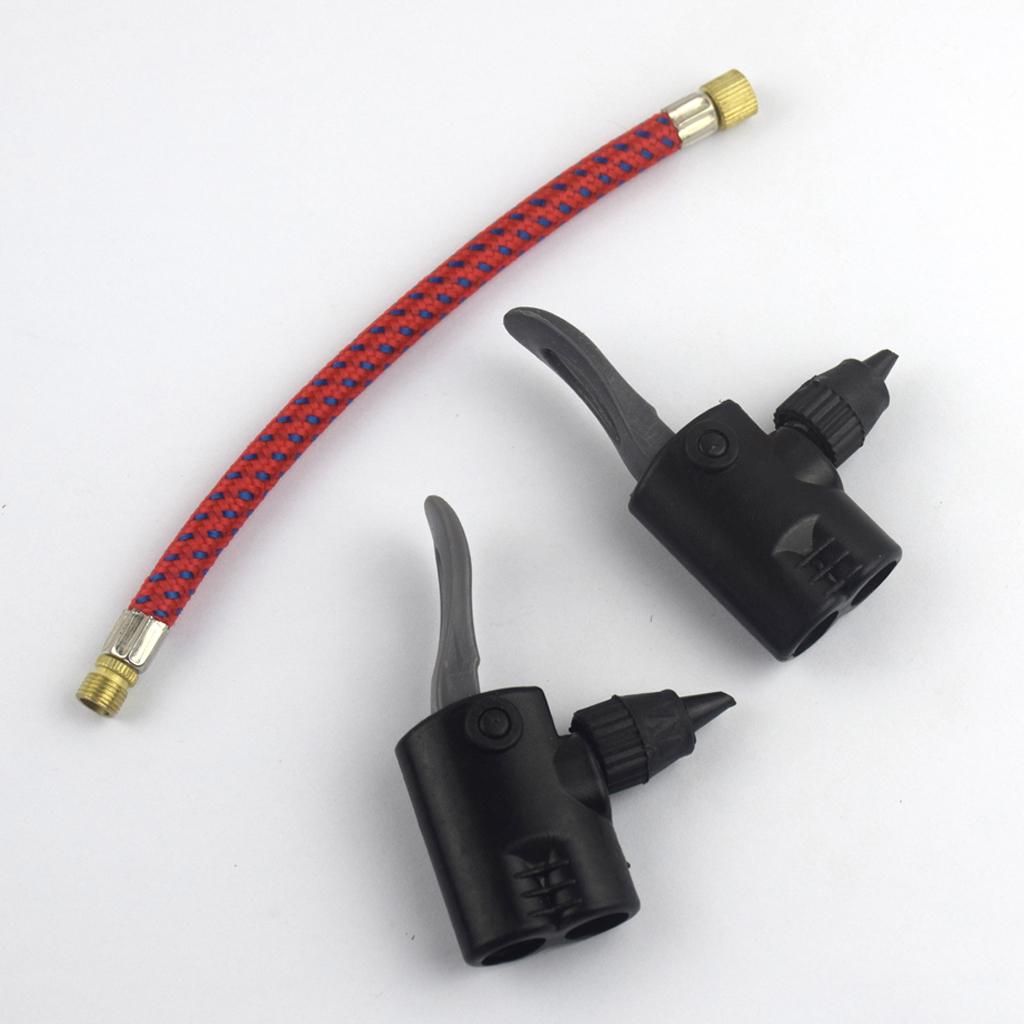 2x Nylon Pump  6.5'' Bike Extension Hose  Tube Converter Adaptor