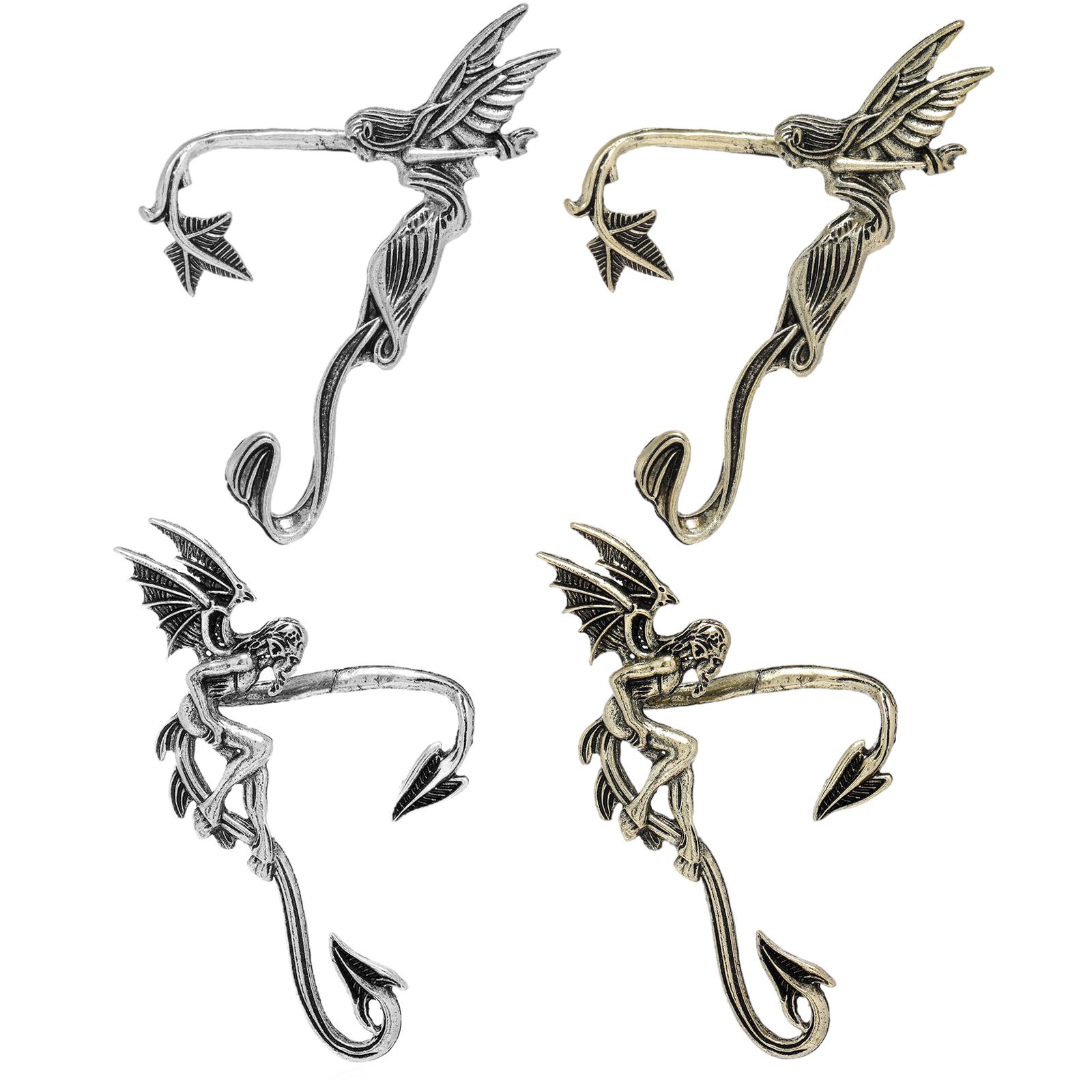 Elf Ear Cuff Earring Punk Halloween Earrings for Costume Fairy Elven Cosplay Women Girls