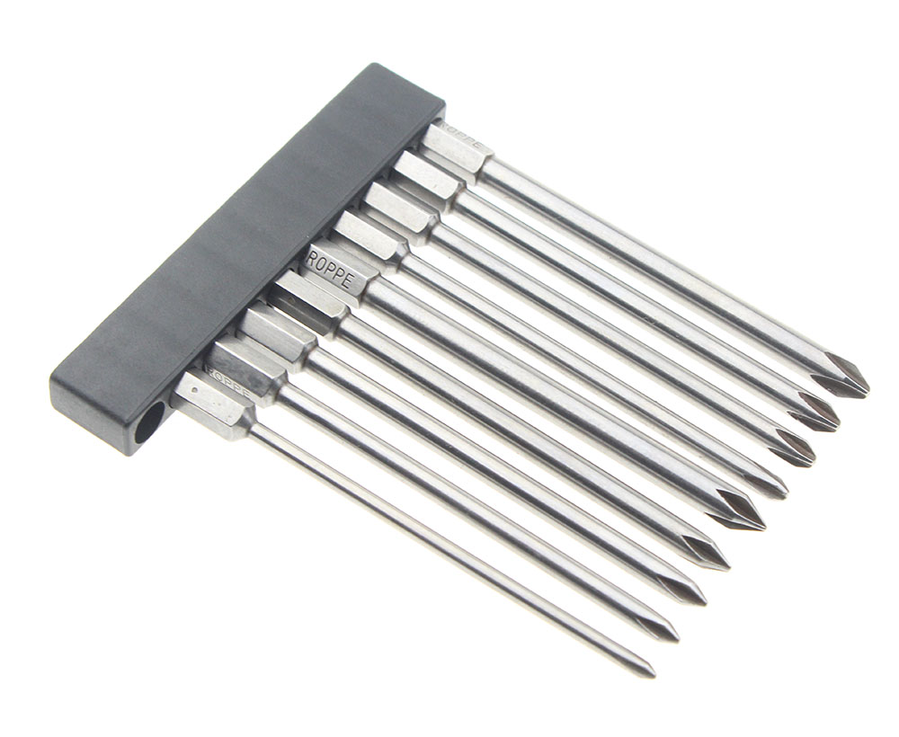 9-teiliges magnetisches Philips-Schraubendreher-Set, 1/4 Zoll, 6,35 mm Schaft, S2-legierter Stahl, 75 mm, 100 mm, 150 mm lang, magnetischer Sechskant-Schraubendreher-Bit – Detail 6