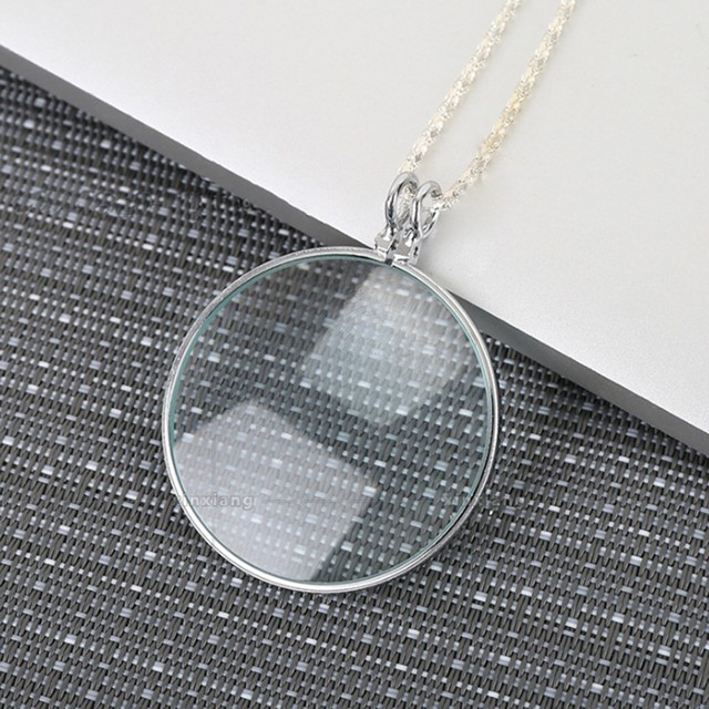 Magnifying Glass Necklace 6X Magnifier With Metal Chain Glass Magnification  Lens Pendant Necklace Magnifying Portable Pocket - AliExpress