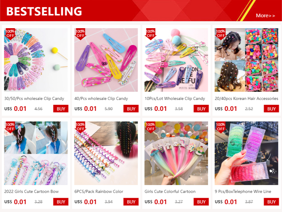20/40 Pcs/Lot Hair Clips Candy Color Dripping Hair Clip Princess Barrette Korean Hairclip Cartoon Headdress Hairpins for Girls