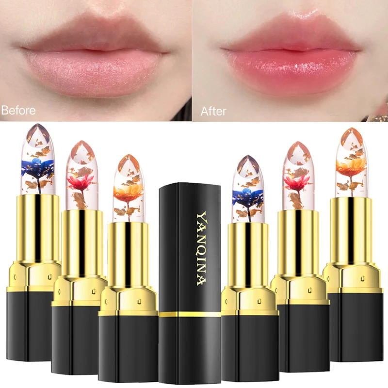 Best of Temperature Color Changing Lipstick Crystal Jelly Flower Lip Balm Transparent Lasting Moisturizing Women Lips Makeup Cosmetic Reviews & Tips