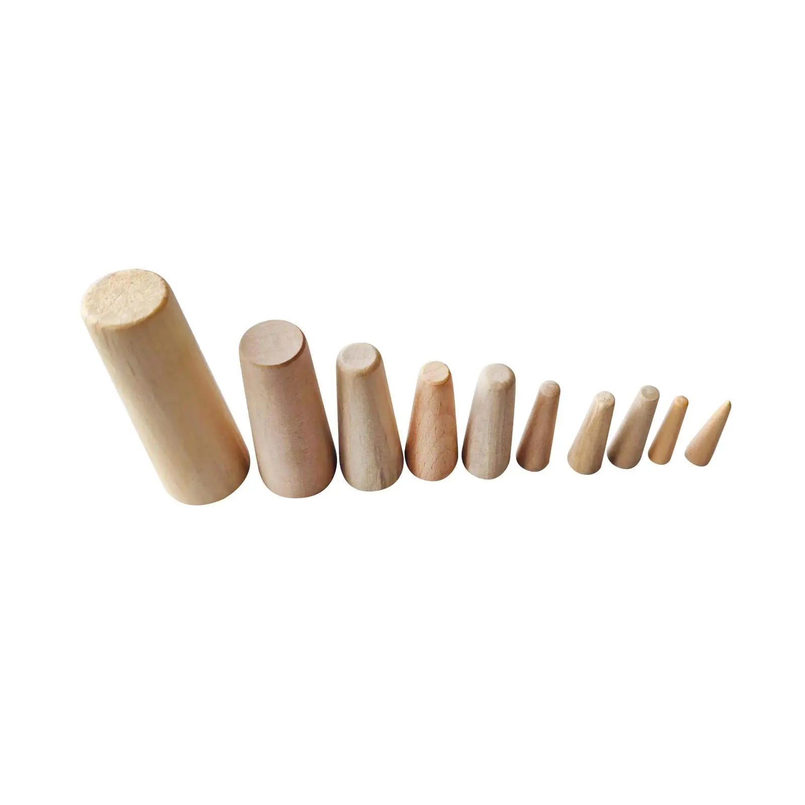 10Pcs Boat Emergency Wood Plugs Stopgap Stops Emergency Leaks Assorted Soft Conical Tapered Wooden Bungs for Marine Boat Pipes