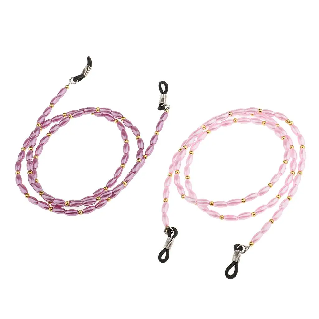 2 Pieces fashion Sunglasses  Spectacles Eyeglass Holder Chain Necklace Neck Strap Lanyard - Anti  / Acrylic