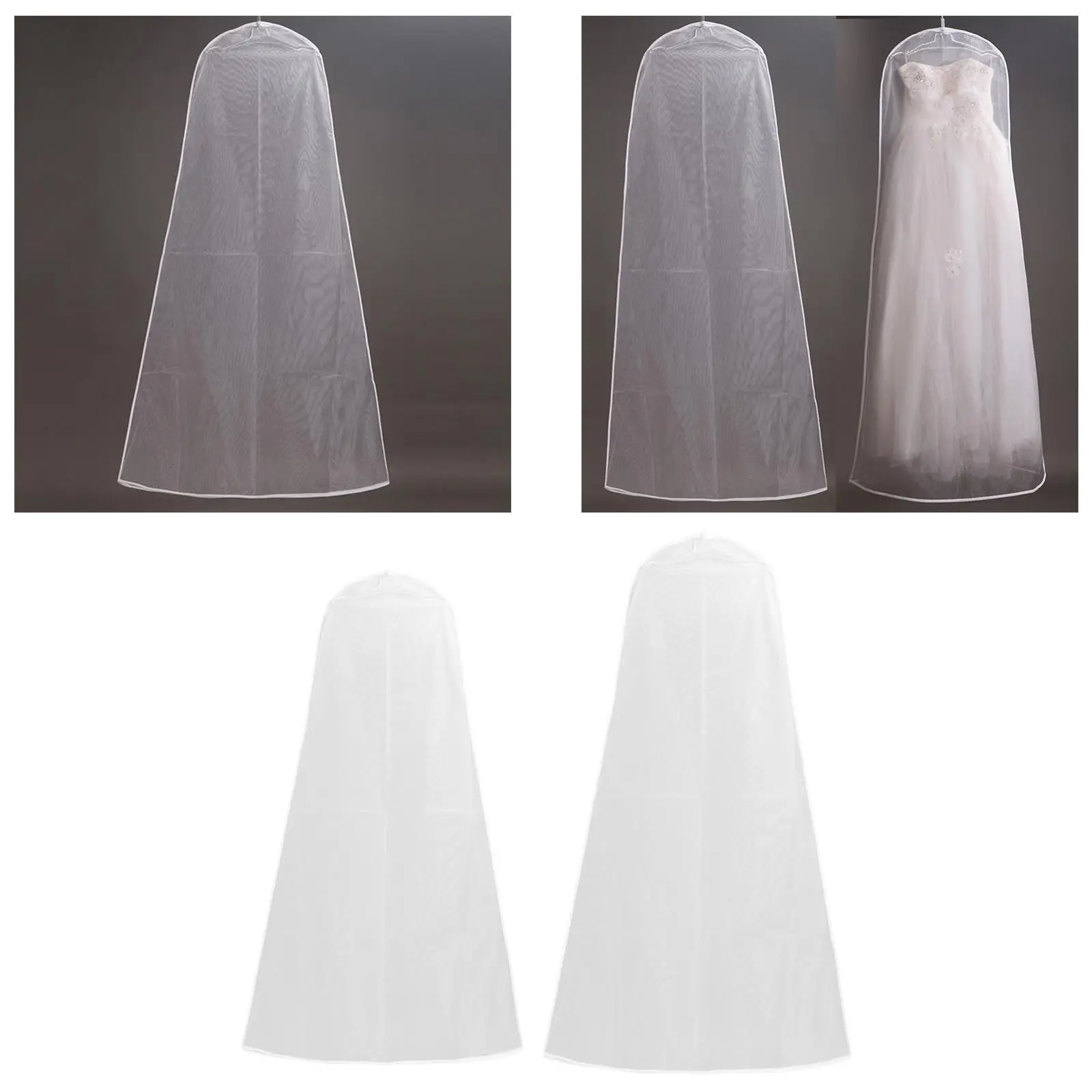 Pullover Wedding Dress Garment Bag Cover Washable Storage Bag Dustproof Covers for Evening Gown Windbreakers Down Jackets