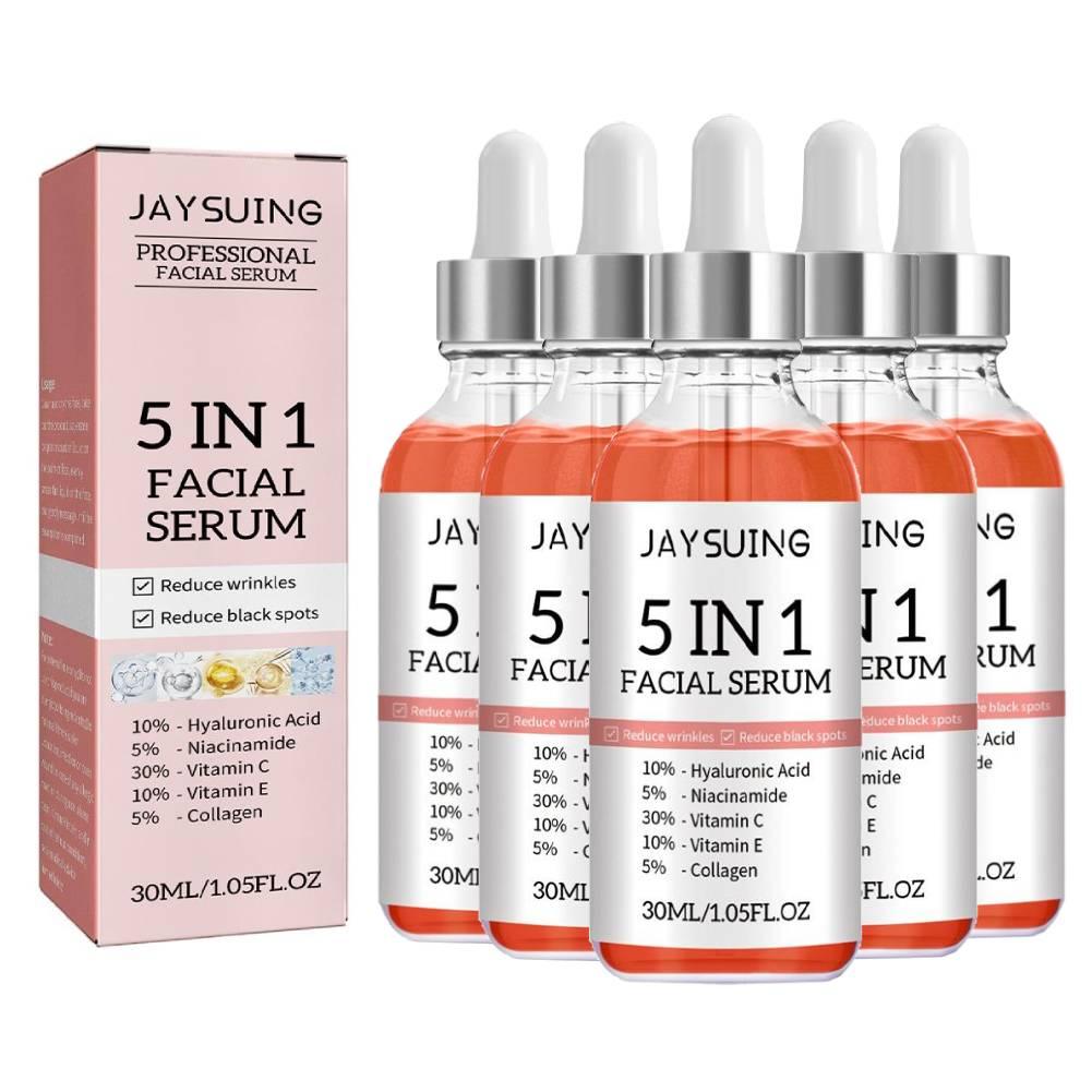 Best of 5 In 1 Face Serum Moisturizing Whitening Anti Wrinkle Aging Vitamin C Hyaluronic Acid Facial Serum Shrink Pores Skin Care 5PCS Reviews & Tips