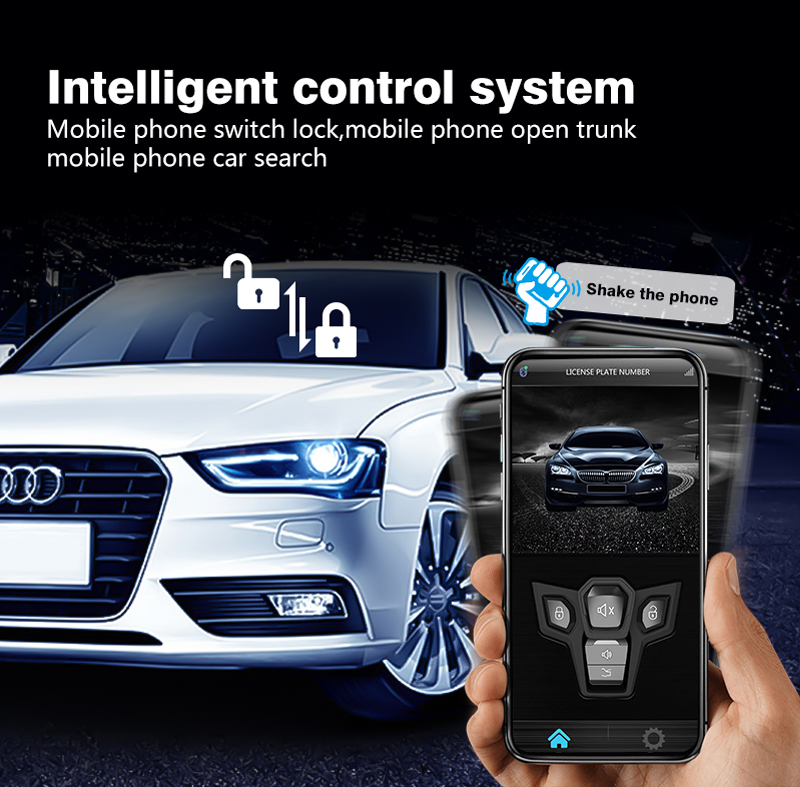 One Way Auto Alarm system Car Alarm Manual Push Button Start Stop System (1 Meta