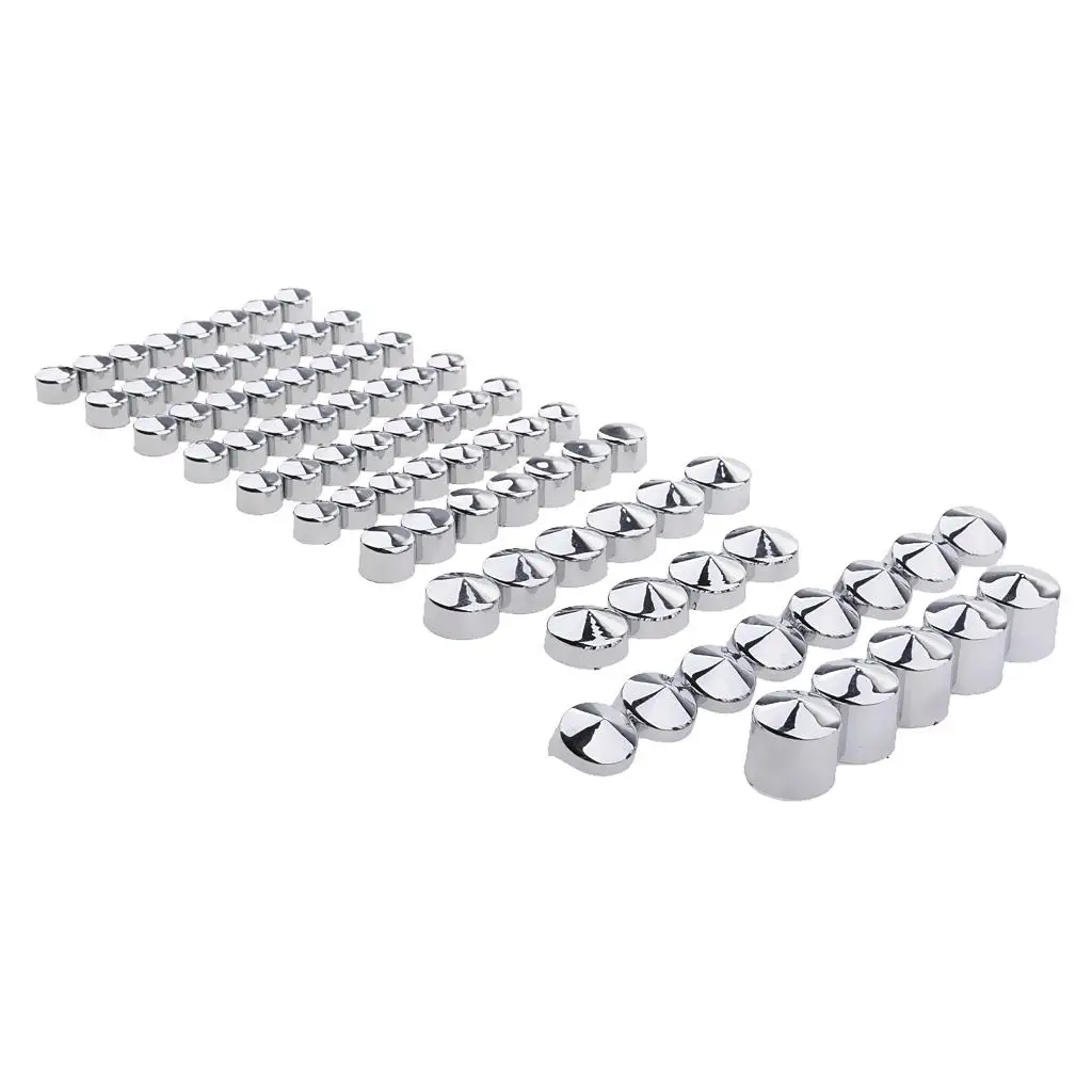 78 Pieces Chrome Topper Bolt Caps Cover Set For 1991-2012   