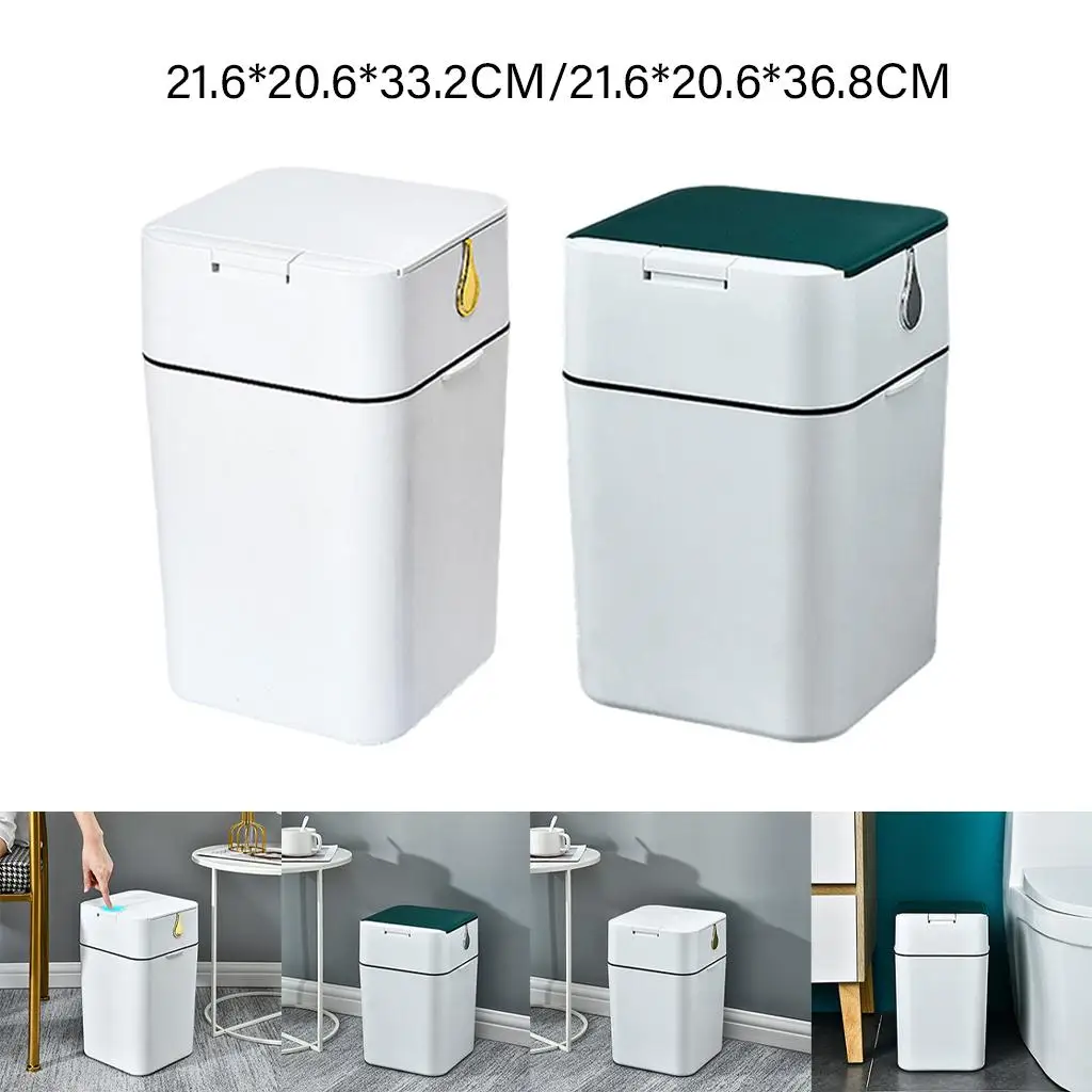  Trash Can with Press , Modern Household Waste Basket for Toilet, Kitchen  Room, Bathroom Craft Room