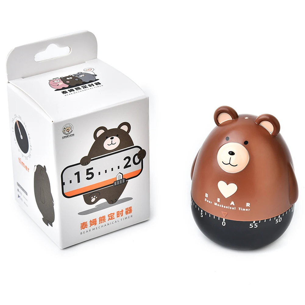 Egg Timer   1pc Kumamoto Bear Plastic Kitchen Countdown Mechanical Kitchen Cooking Baking Timers Kitchen aid Tools Cartoon animal bears