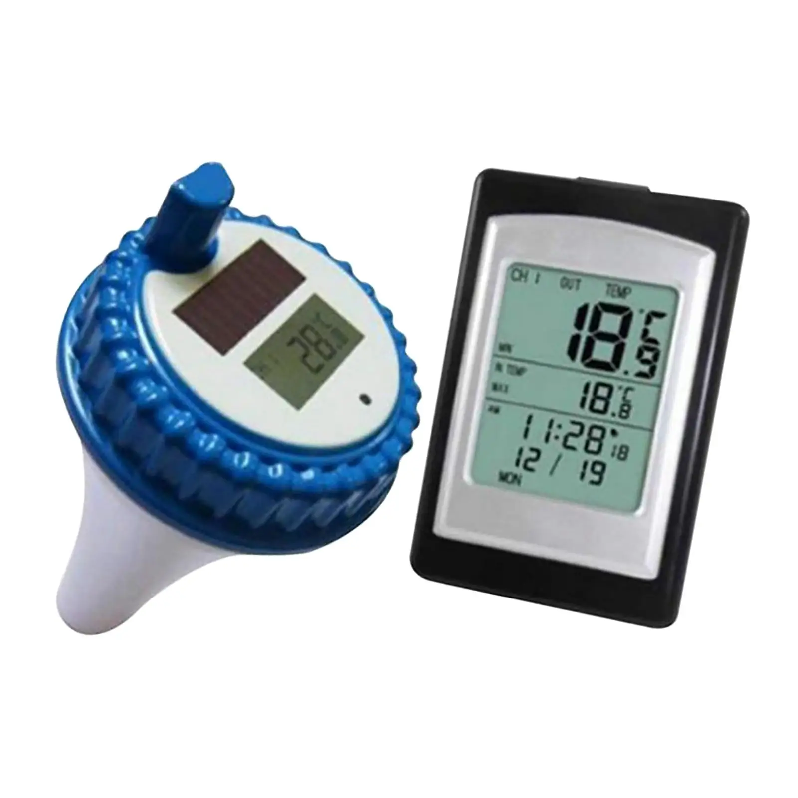 Solar Powered Pool Thermometer Digital for Swimming Water Pond