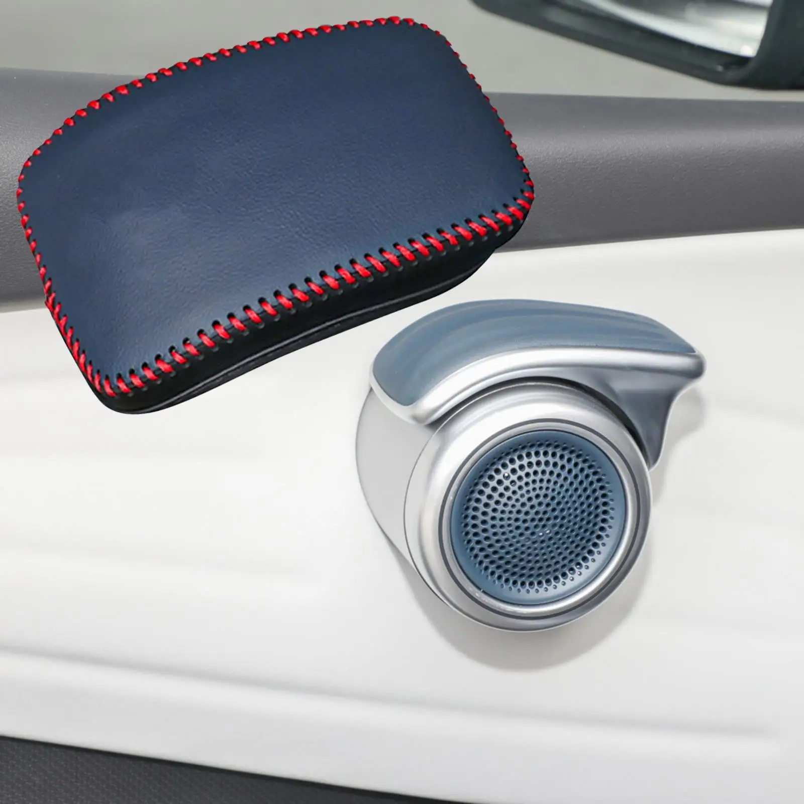 1x Car Door Handle Protective Cover for Byd Yuan Plus Faux Leather Sleeve