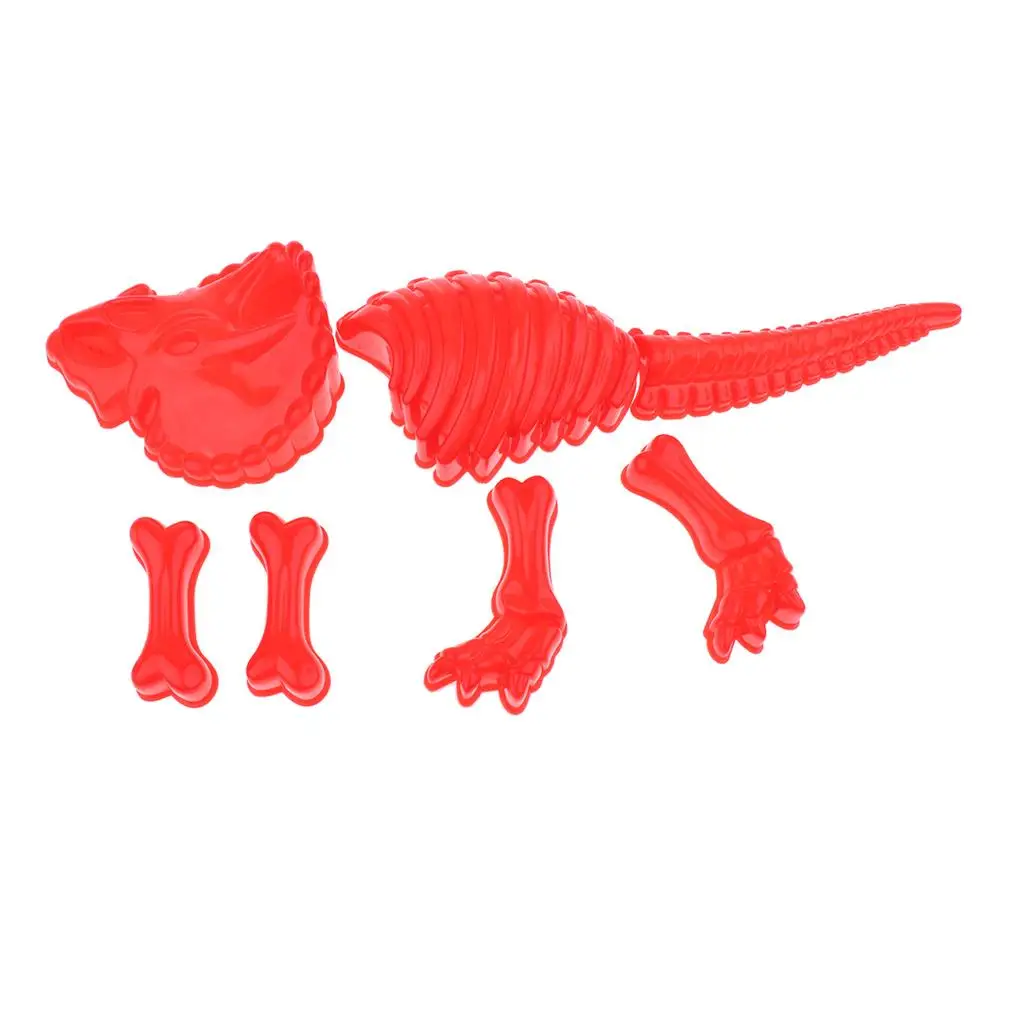 7pcs Kids Children Sand Toys Dinosaur Skeleton Mold Beach Sand  Water Toy