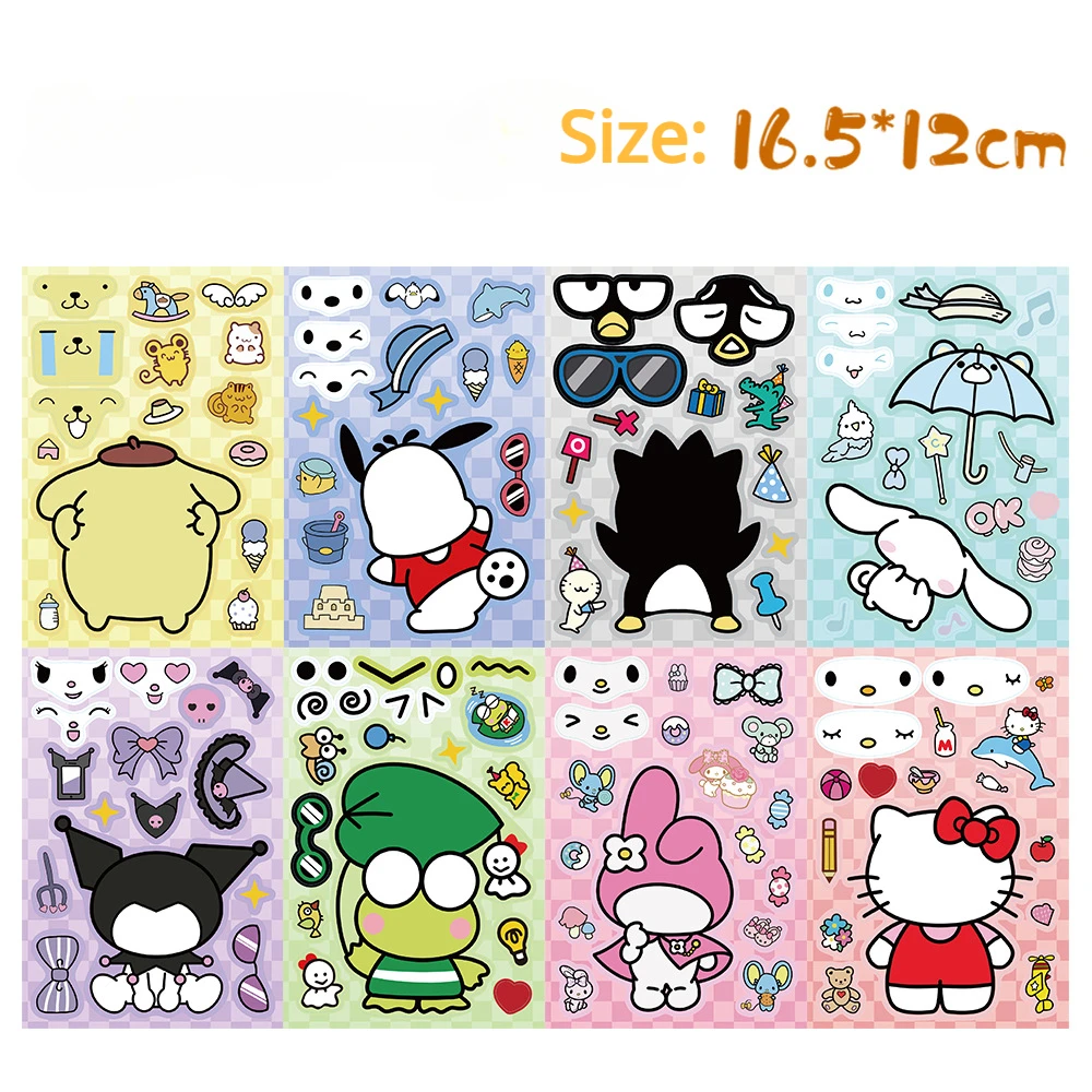 Hello Kitty Kuromi My Melody Puzzle Stickers