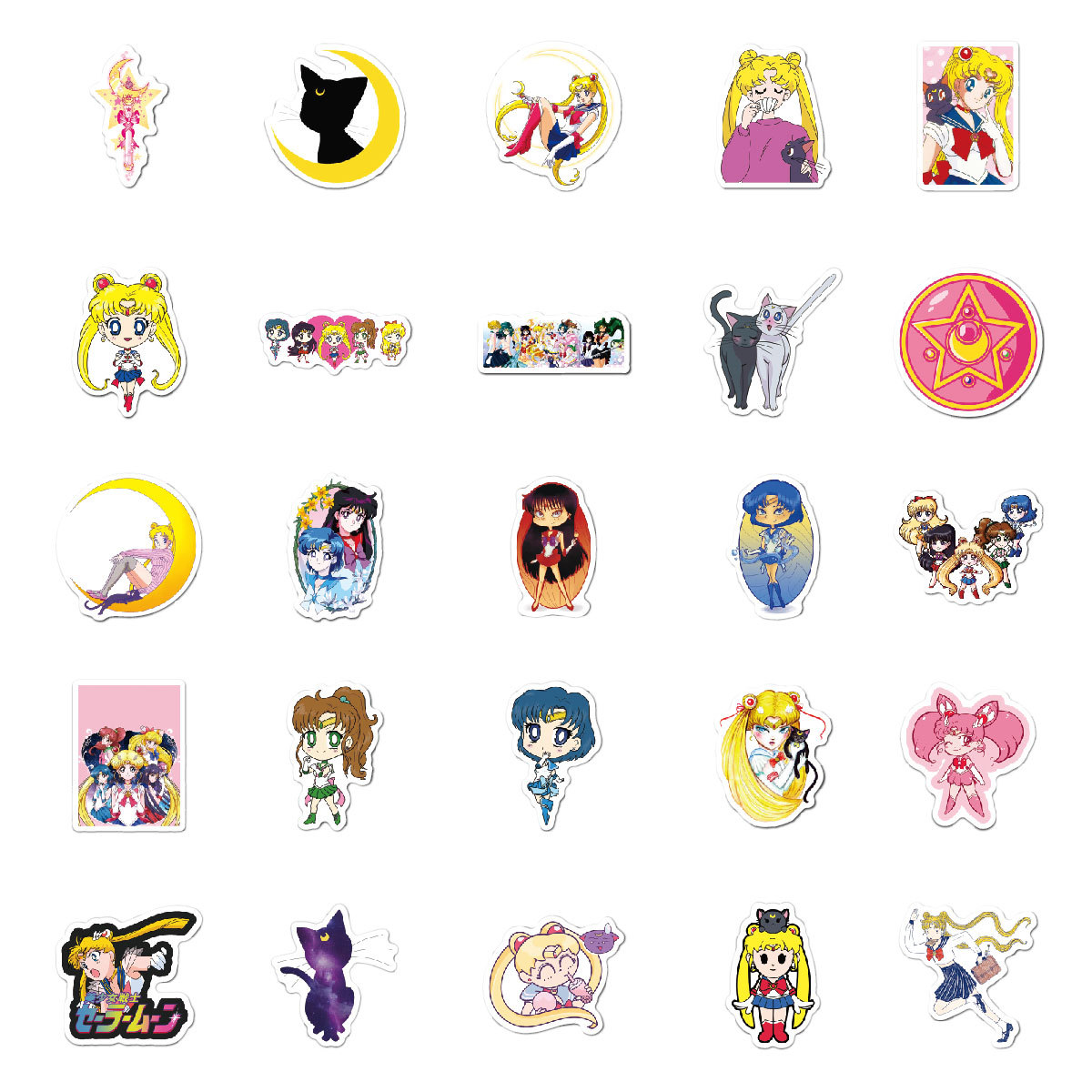 50pcs sailor moon stickers cute anime stickers toys for girls laptop skin sticker pack notebook guitar skateboard sticker aliexpress