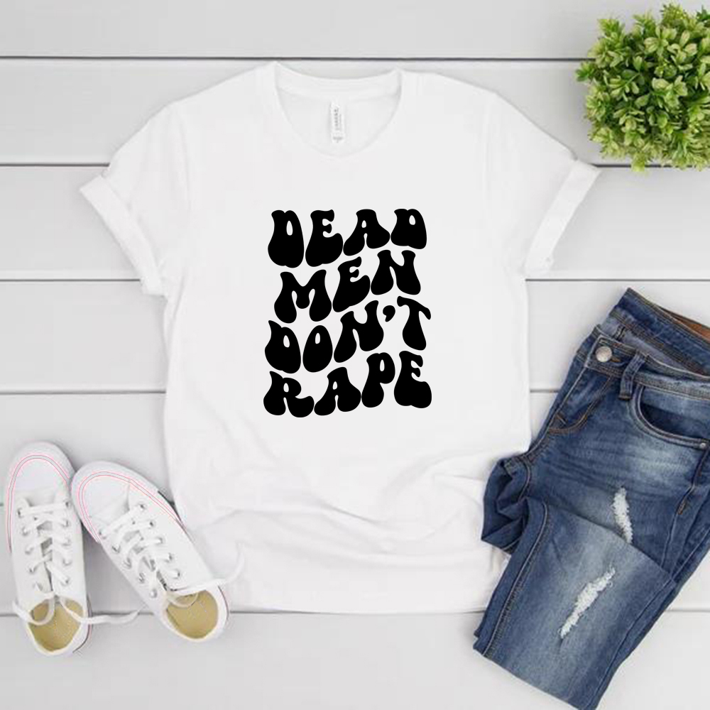 Aileen Wuornos Dead Men Don't Rape T-Shirt American Serial Killer T-Shirt Damen Bedrucktes T-Shirt Kurzarm-T-Shirts Sommeroberteile – Detail 3