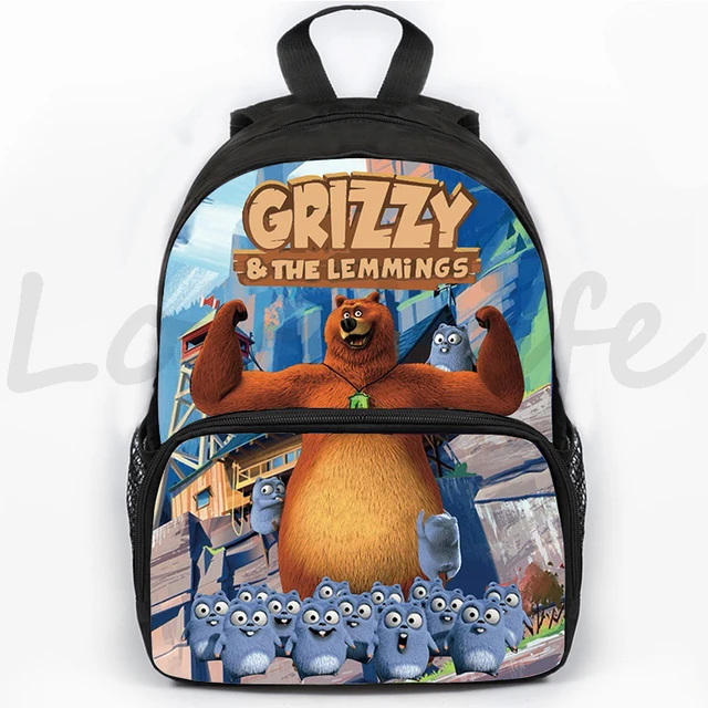 Criança grizzy e os lemmings mochila impermeável sacos do jardim
