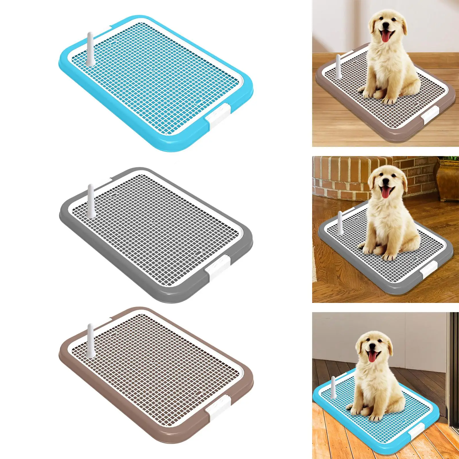 Dog Toilet Training Potty Tray Pans Training Pads Holder Pet Litter Box for Kitty Small Animals